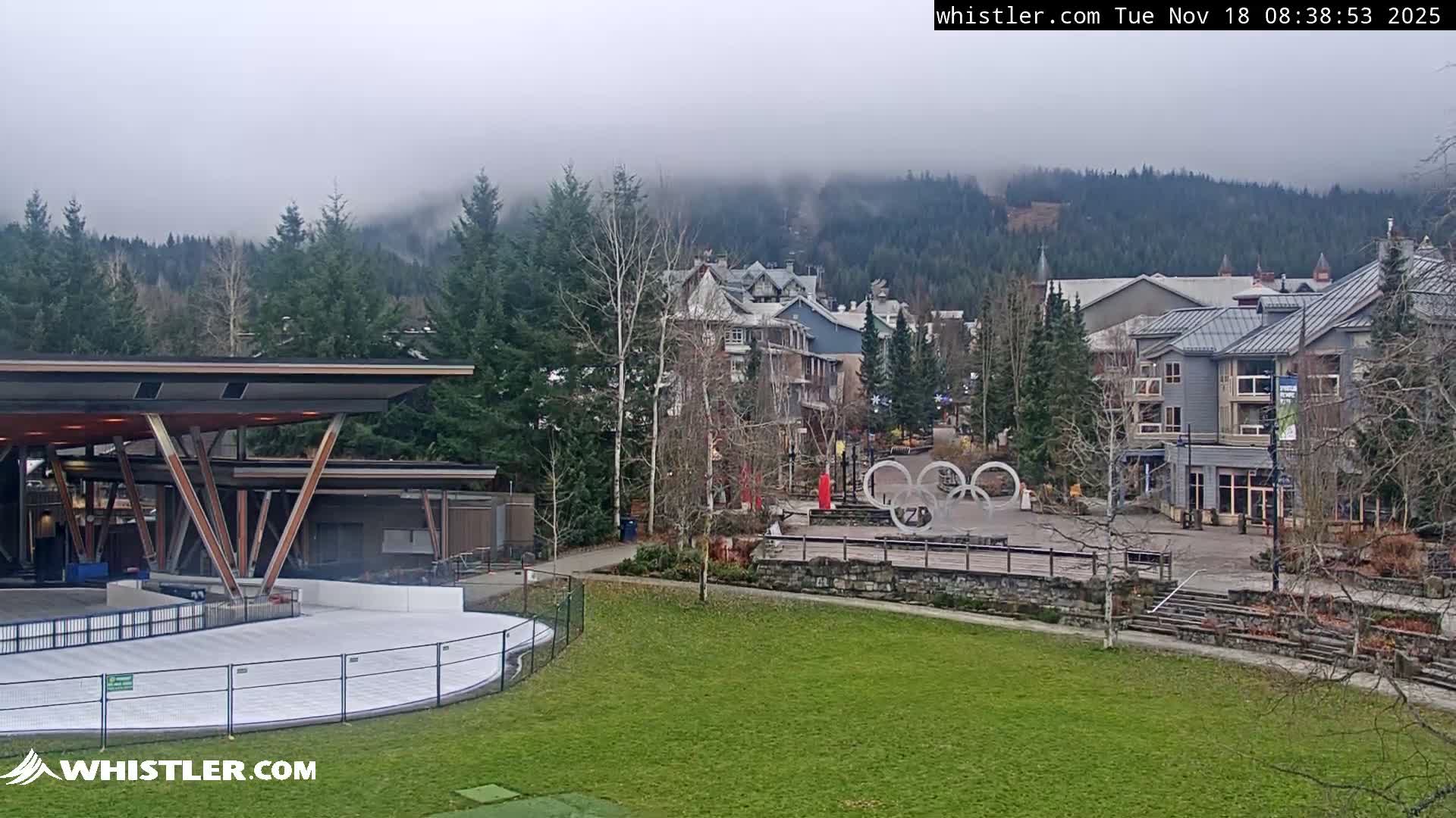Whistler Downtown &  Olympic Plaza Live Cam - Whistler,  Squamish-Lillooet, Sea to Sky Country, Bristish Columbia, Canada