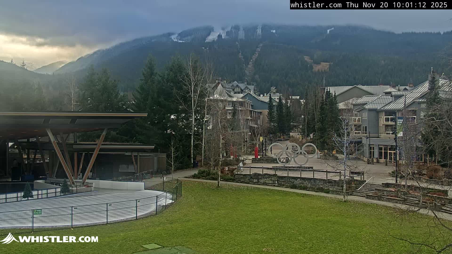 Whistler Downtown &  Olympic Plaza Live Cam - Whistler,  Squamish-Lillooet, Sea to Sky Country, Bristish Columbia, Canada