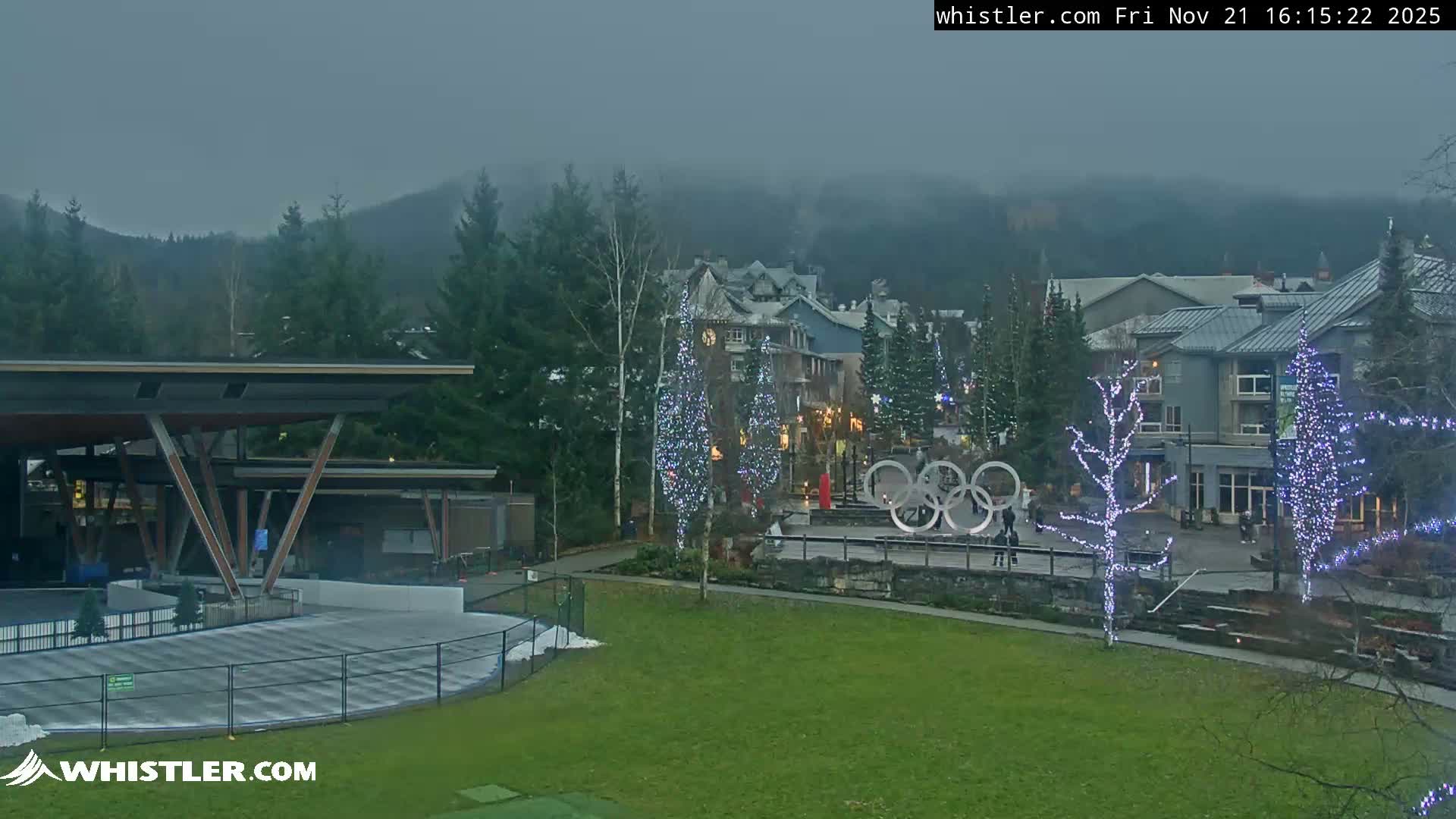 Whistler Downtown &  Olympic Plaza Live Cam - Whistler,  Squamish-Lillooet, Sea to Sky Country, Bristish Columbia, Canada