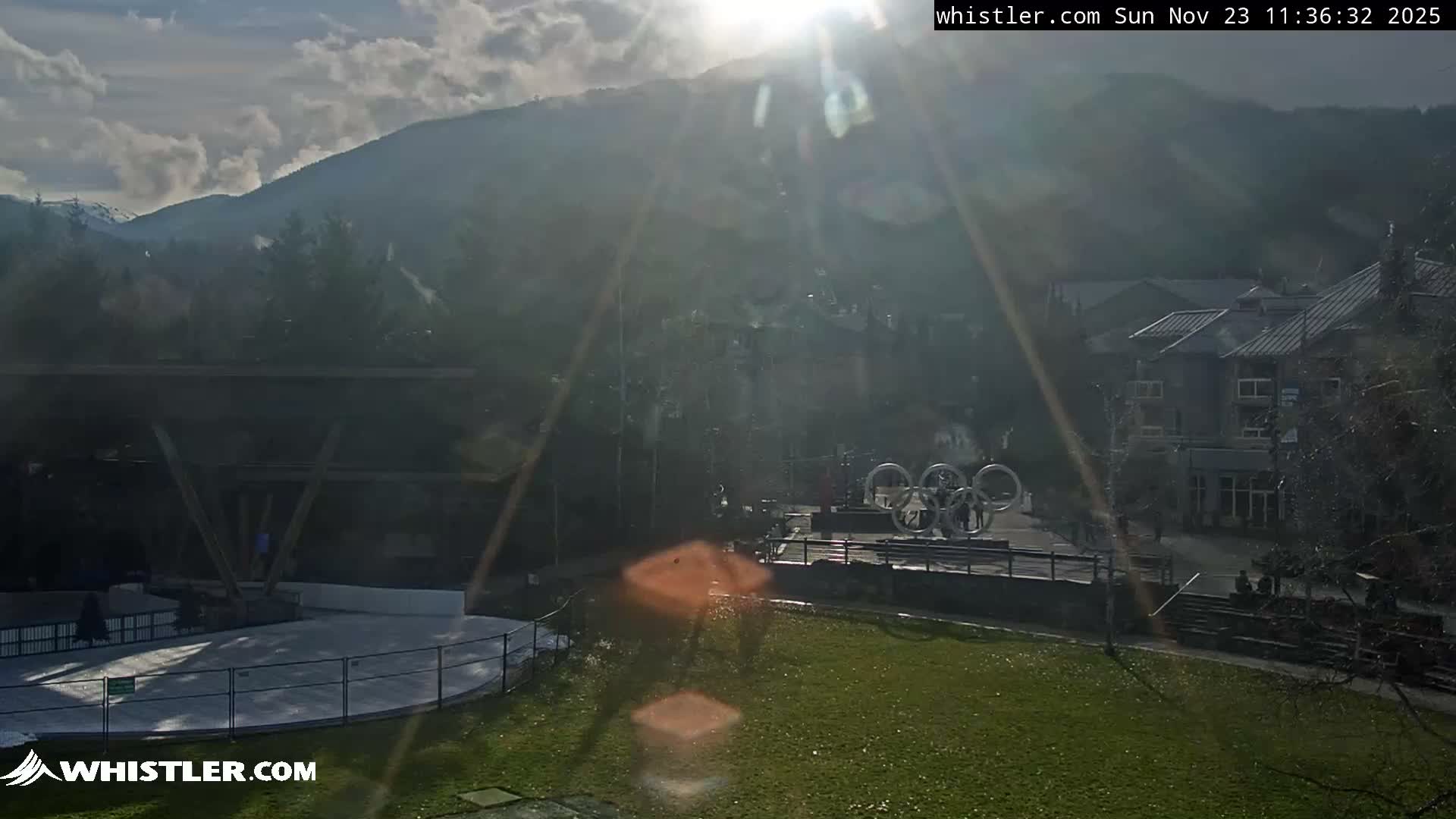 Whistler Downtown &  Olympic Plaza Live Cam - Whistler,  Squamish-Lillooet, Sea to Sky Country, Bristish Columbia, Canada