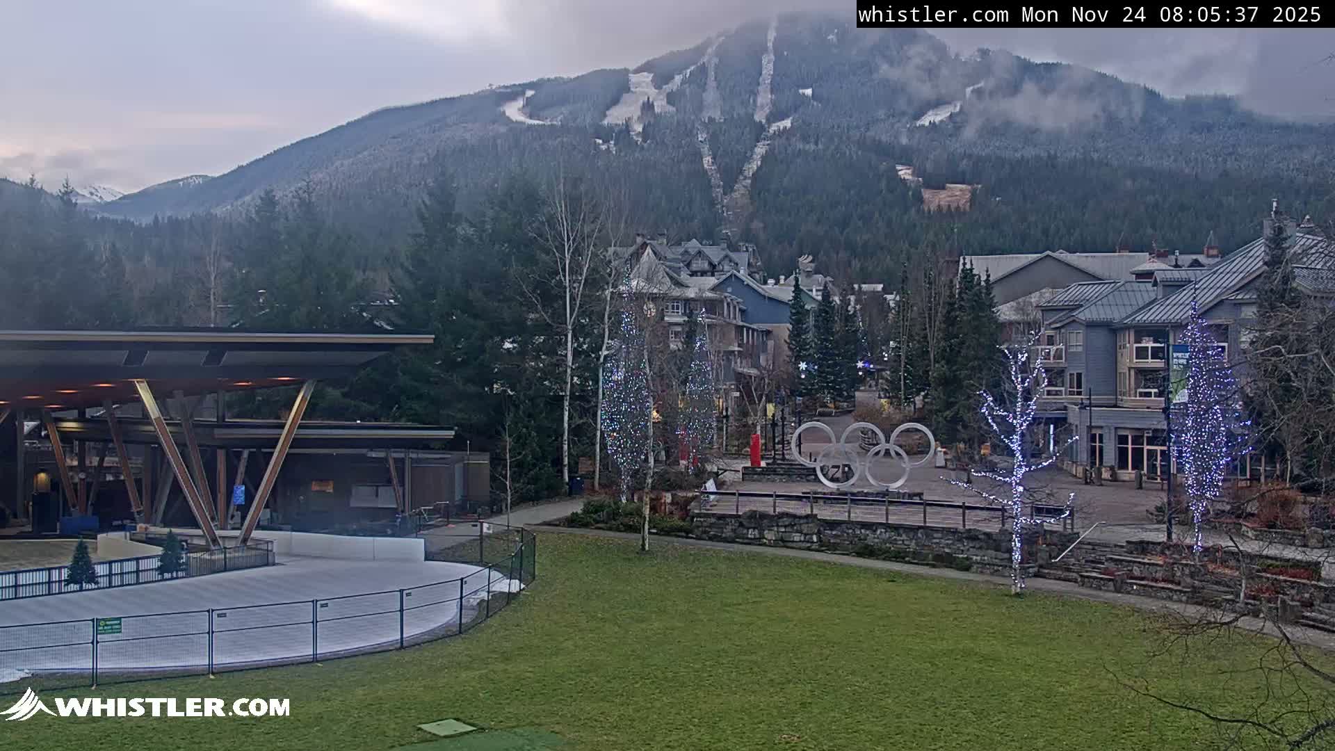 Whistler Downtown &  Olympic Plaza Live Cam - Whistler,  Squamish-Lillooet, Sea to Sky Country, Bristish Columbia, Canada