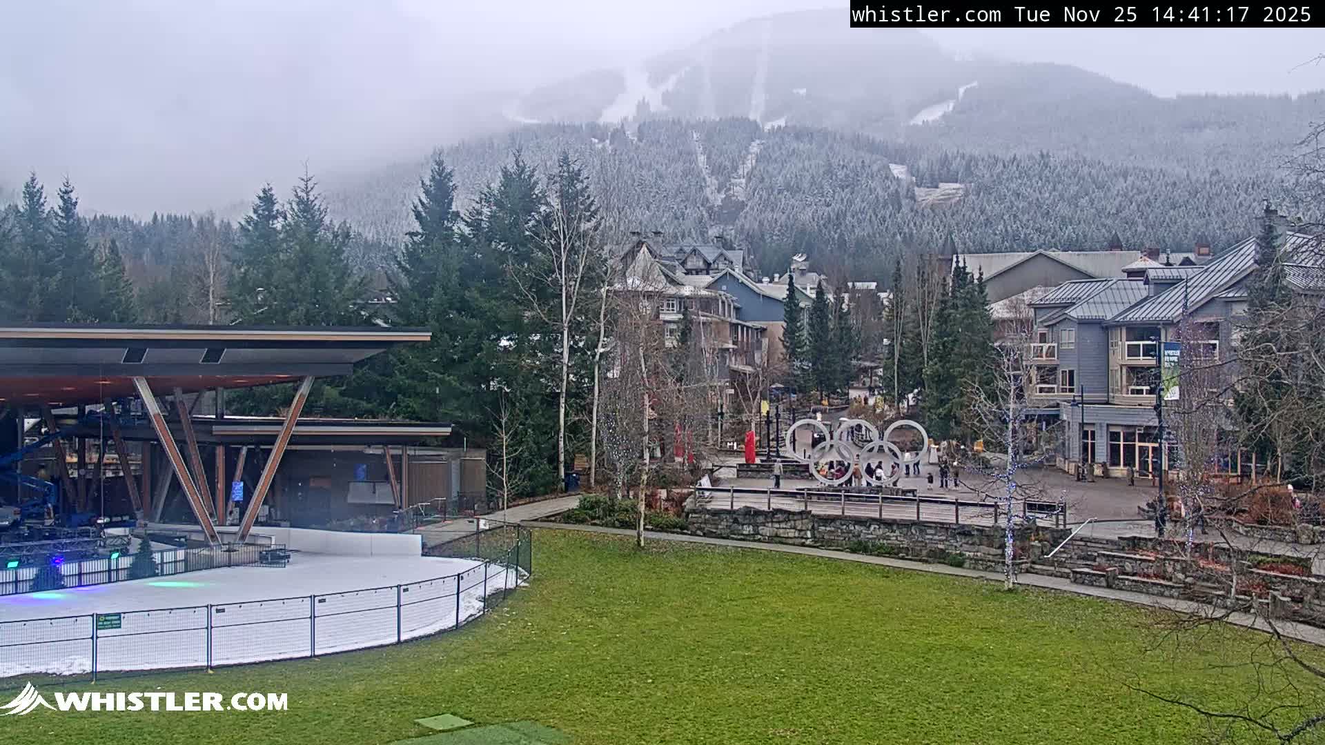 Whistler Downtown &  Olympic Plaza Live Cam - Whistler,  Squamish-Lillooet, Sea to Sky Country, Bristish Columbia, Canada