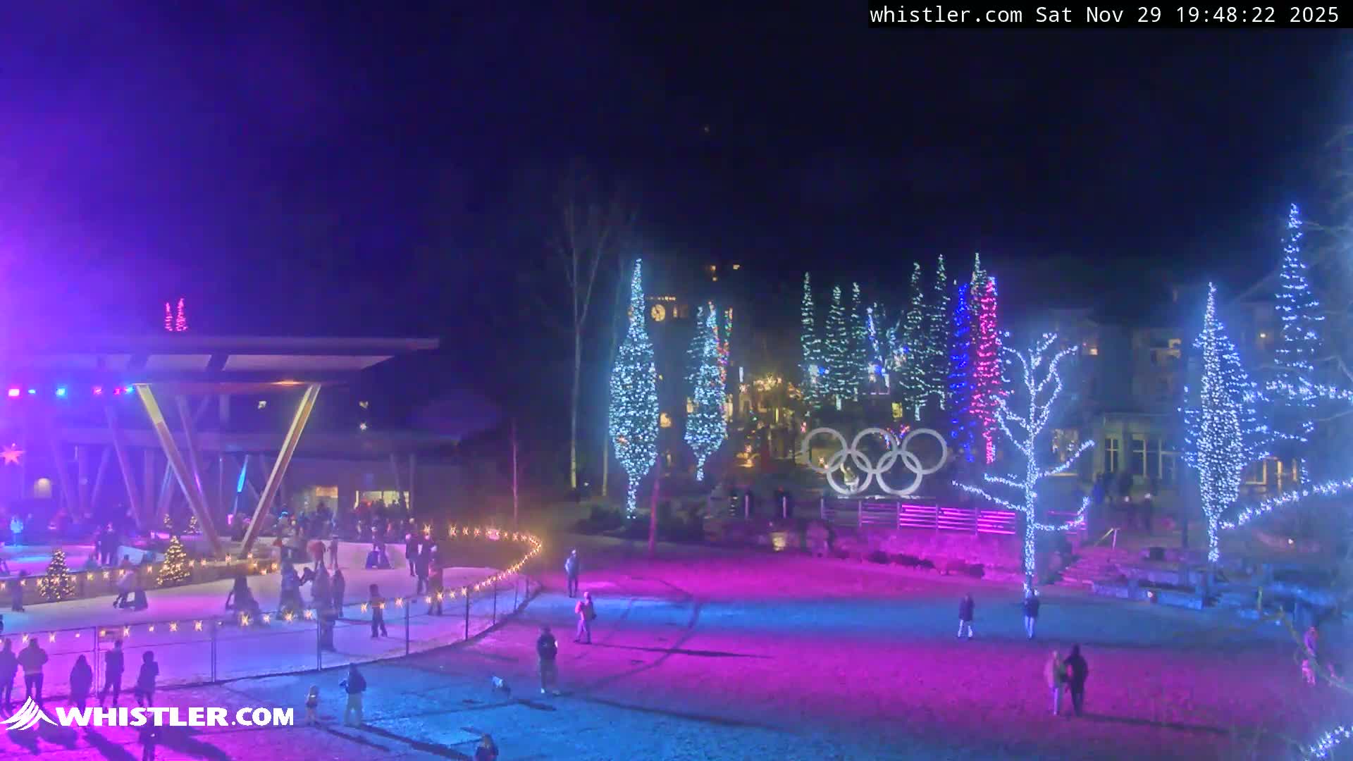 Whistler Downtown &  Olympic Plaza Live Cam - Whistler,  Squamish-Lillooet, Sea to Sky Country, Bristish Columbia, Canada