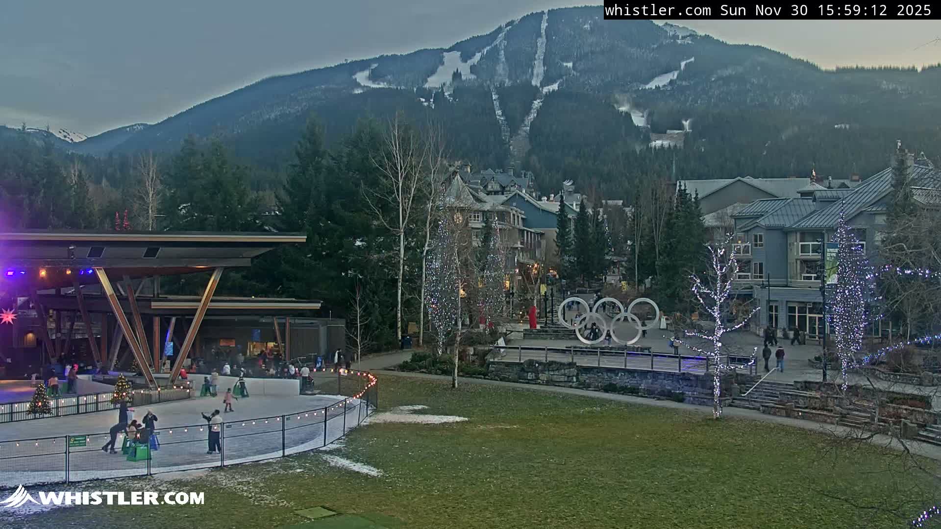 Whistler Downtown &  Olympic Plaza Live Cam - Whistler,  Squamish-Lillooet, Sea to Sky Country, Bristish Columbia, Canada