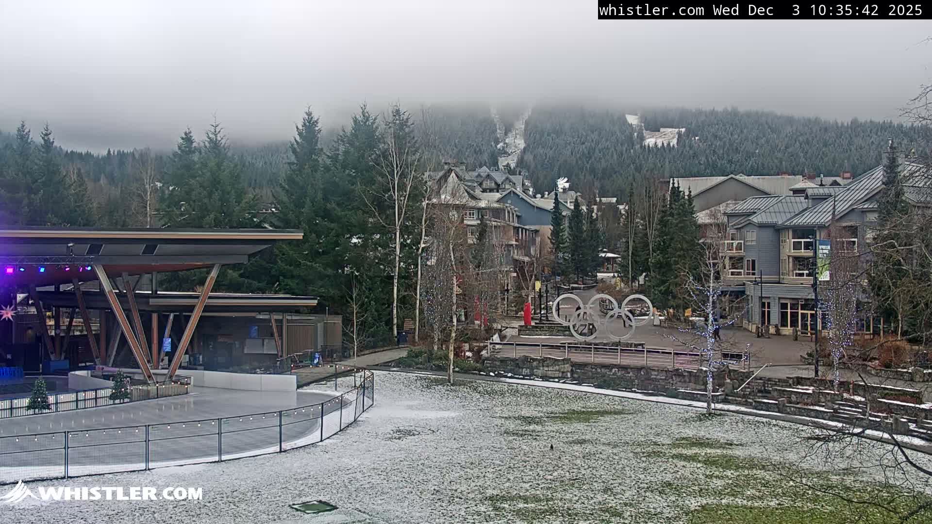 Whistler Downtown &  Olympic Plaza Live Cam - Whistler,  Squamish-Lillooet, Sea to Sky Country, Bristish Columbia, Canada