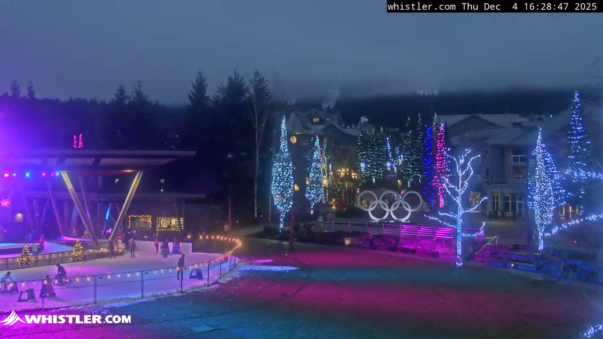 Whistler Downtown &  Olympic Plaza Live Cam - Whistler,  Squamish-Lillooet, Sea to Sky Country, Bristish Columbia, Canada