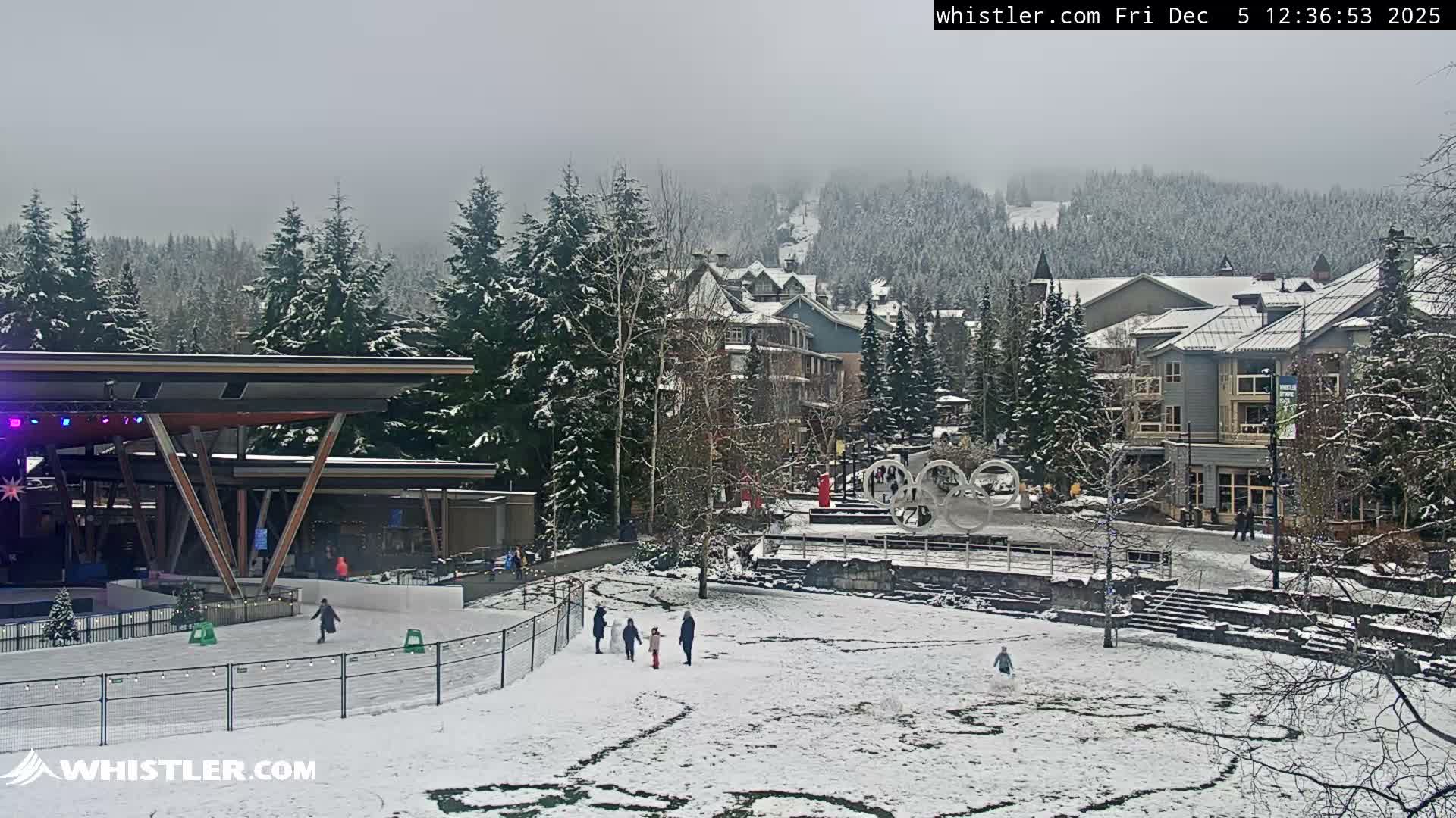 Whistler Downtown &  Olympic Plaza Live Cam - Whistler,  Squamish-Lillooet, Sea to Sky Country, Bristish Columbia, Canada