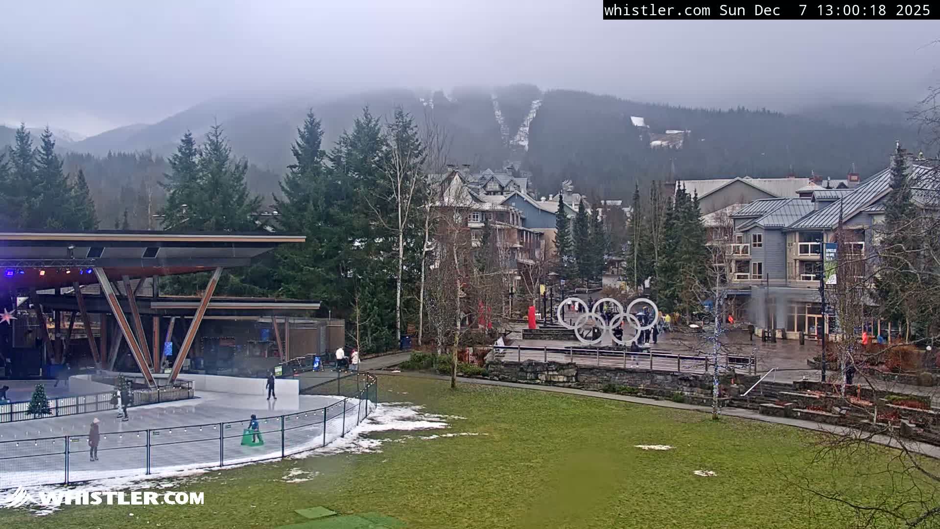 Whistler Downtown &  Olympic Plaza Live Cam - Whistler,  Squamish-Lillooet, Sea to Sky Country, Bristish Columbia, Canada