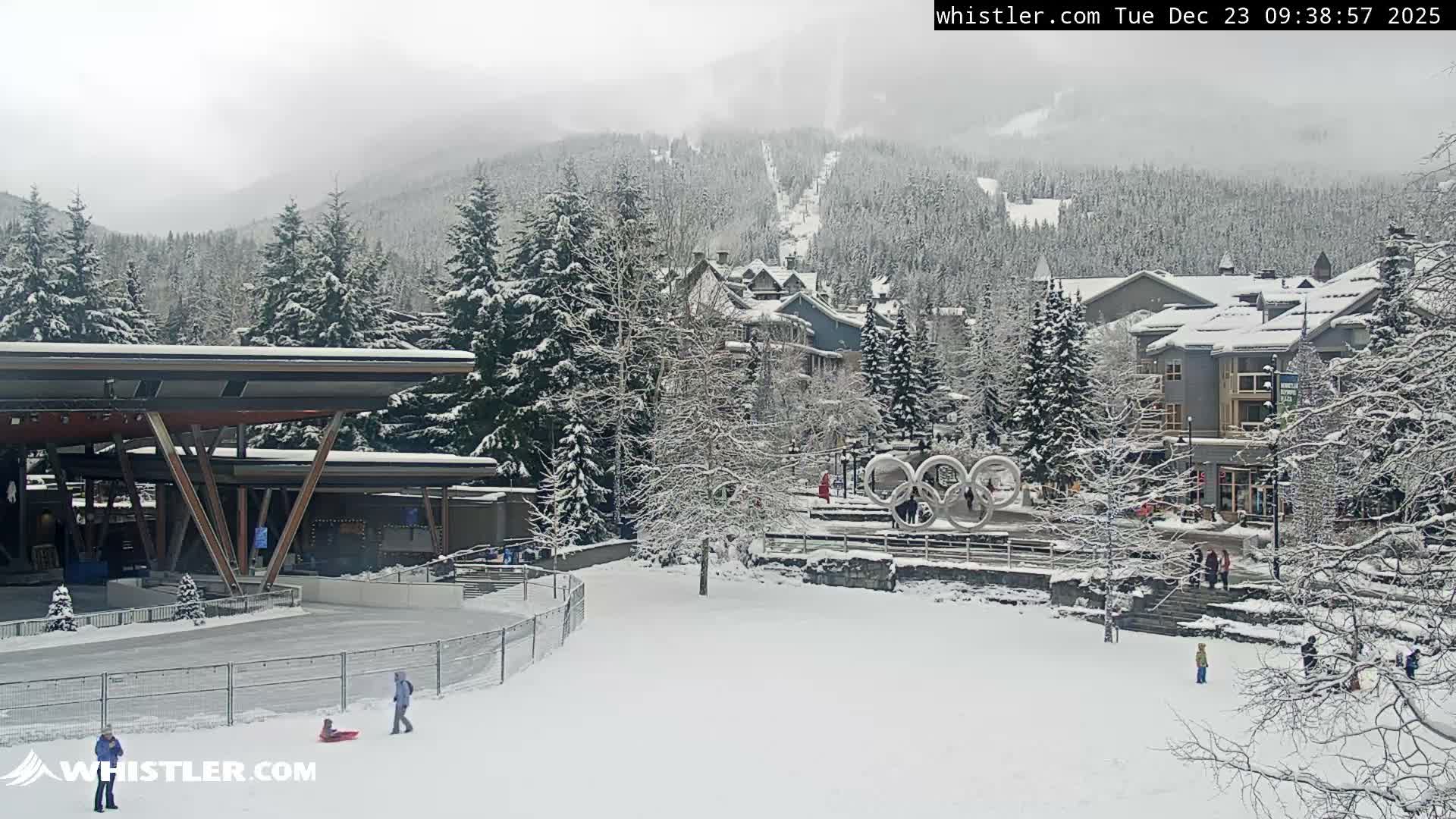 Whistler Downtown &  Olympic Plaza Live Cam - Whistler,  Squamish-Lillooet, Sea to Sky Country, Bristish Columbia, Canada