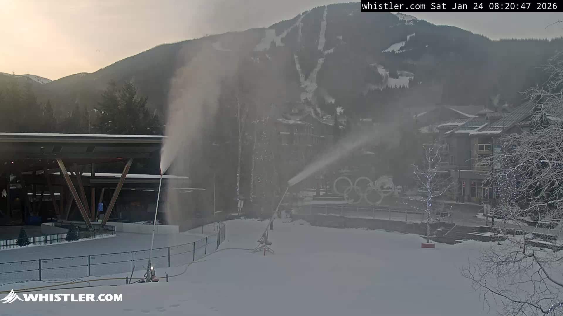 Whistler Downtown &  Olympic Plaza Live Cam - Whistler,  Squamish-Lillooet, Sea to Sky Country, Bristish Columbia, Canada