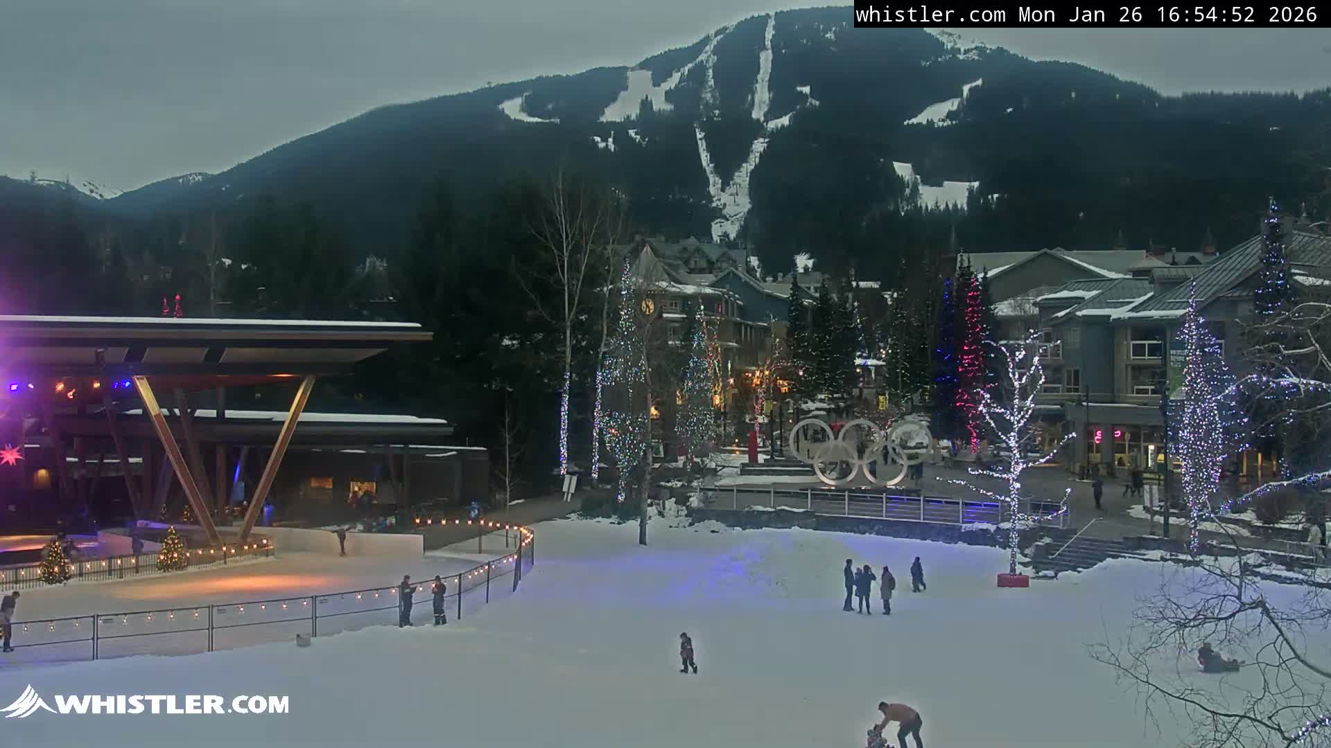 Whistler Downtown &  Olympic Plaza Live Cam - Whistler,  Squamish-Lillooet, Sea to Sky Country, Bristish Columbia, Canada