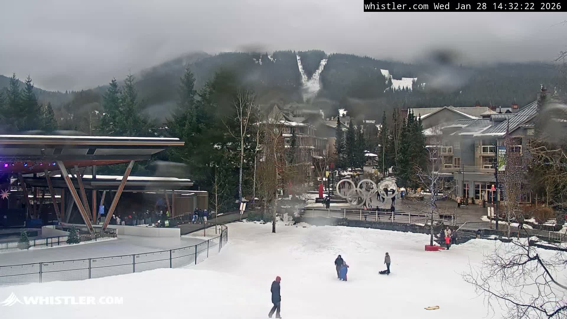 Whistler Downtown &  Olympic Plaza Live Cam - Whistler,  Squamish-Lillooet, Sea to Sky Country, Bristish Columbia, Canada