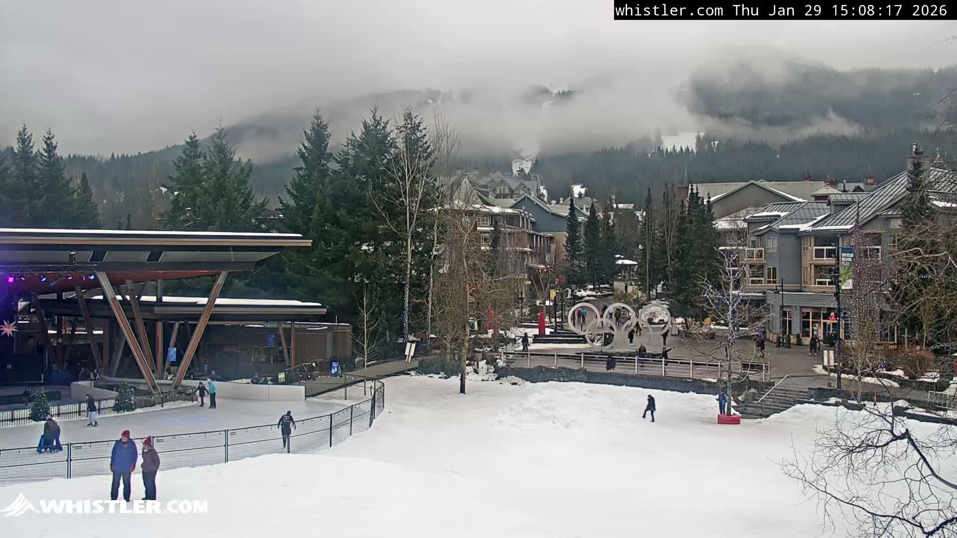 Whistler Downtown &  Olympic Plaza Live Cam - Whistler,  Squamish-Lillooet, Sea to Sky Country, Bristish Columbia, Canada