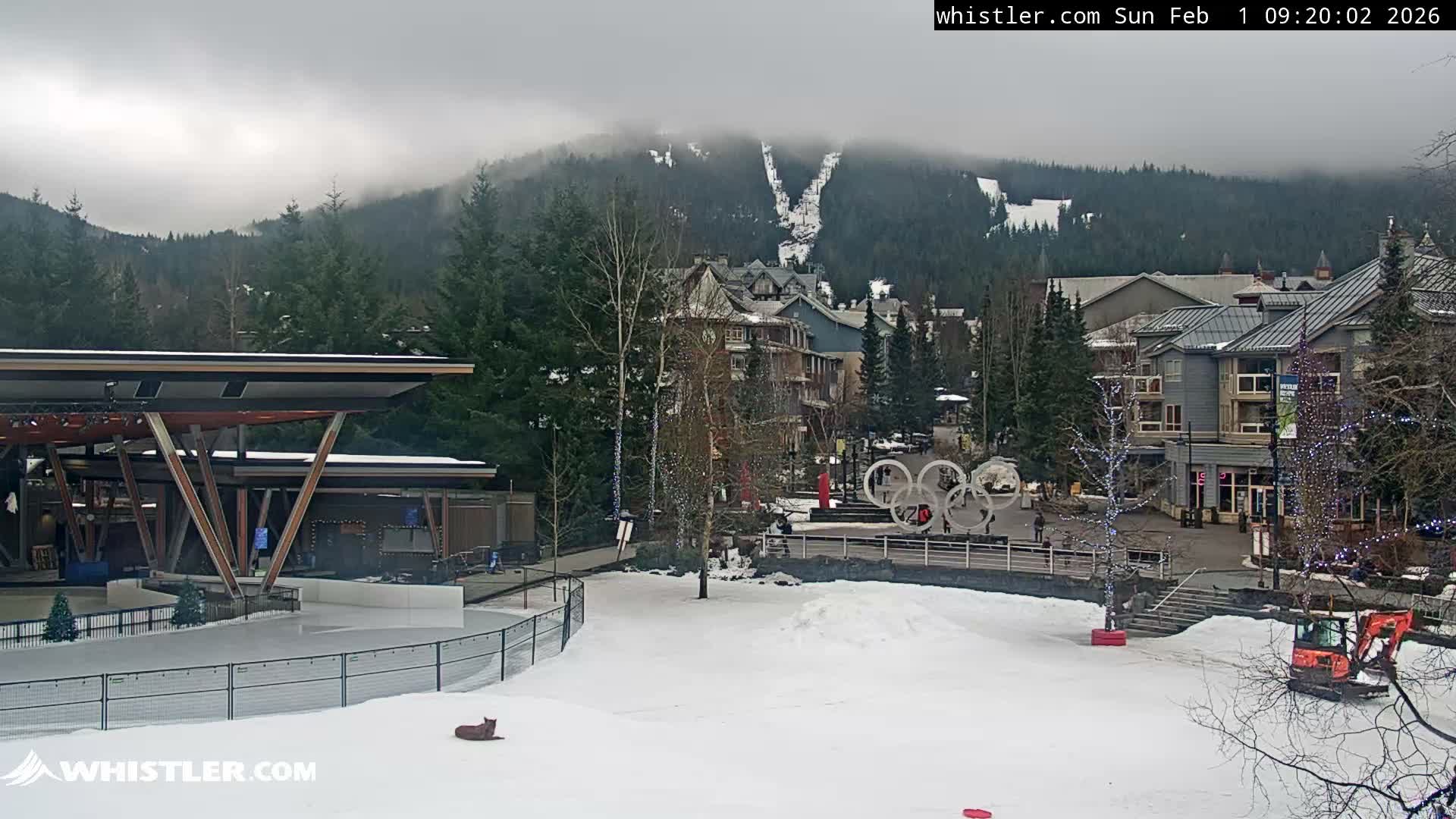 Whistler Downtown &  Olympic Plaza Live Cam - Whistler,  Squamish-Lillooet, Sea to Sky Country, Bristish Columbia, Canada