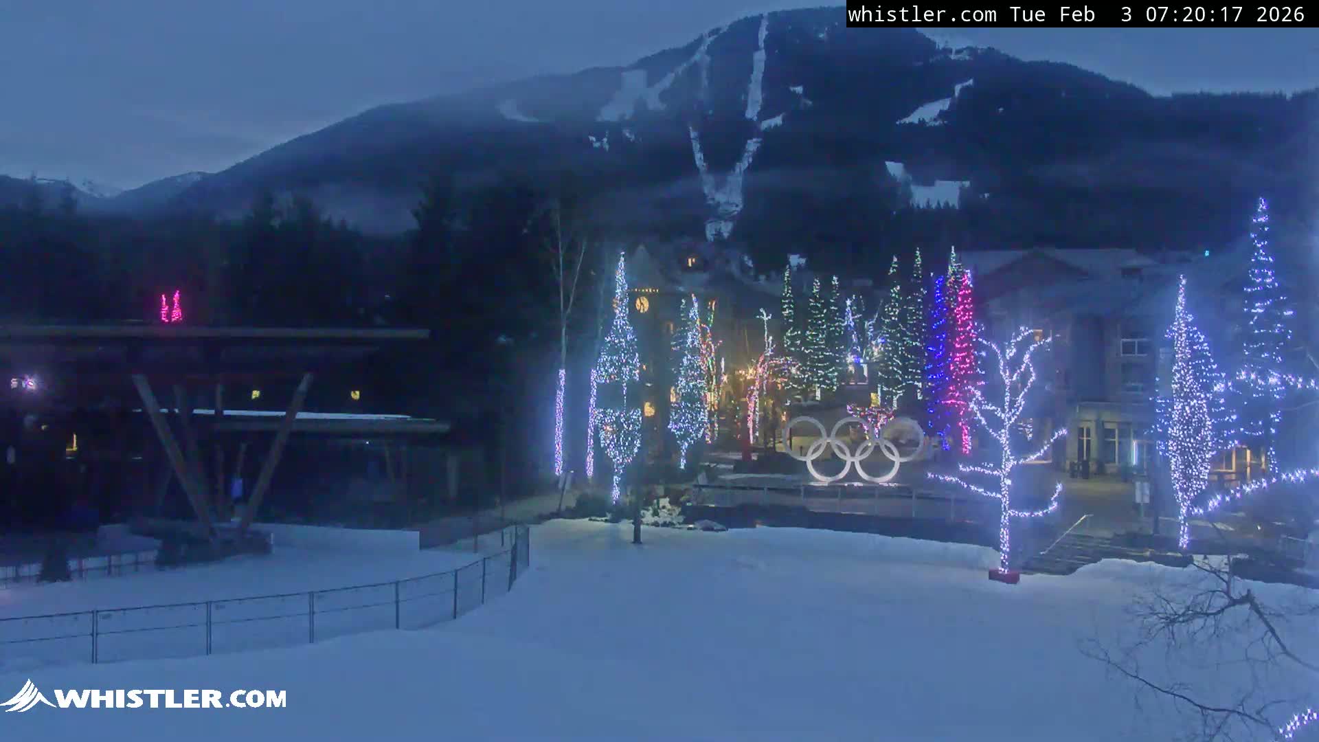 Whistler Downtown &  Olympic Plaza Live Cam - Whistler,  Squamish-Lillooet, Sea to Sky Country, Bristish Columbia, Canada
