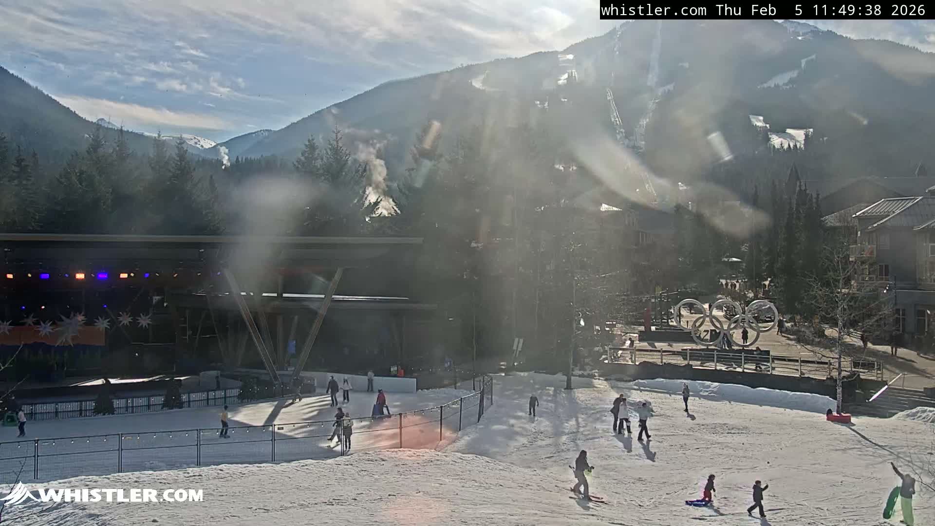 Whistler Downtown &  Olympic Plaza Live Cam - Whistler,  Squamish-Lillooet, Sea to Sky Country, Bristish Columbia, Canada