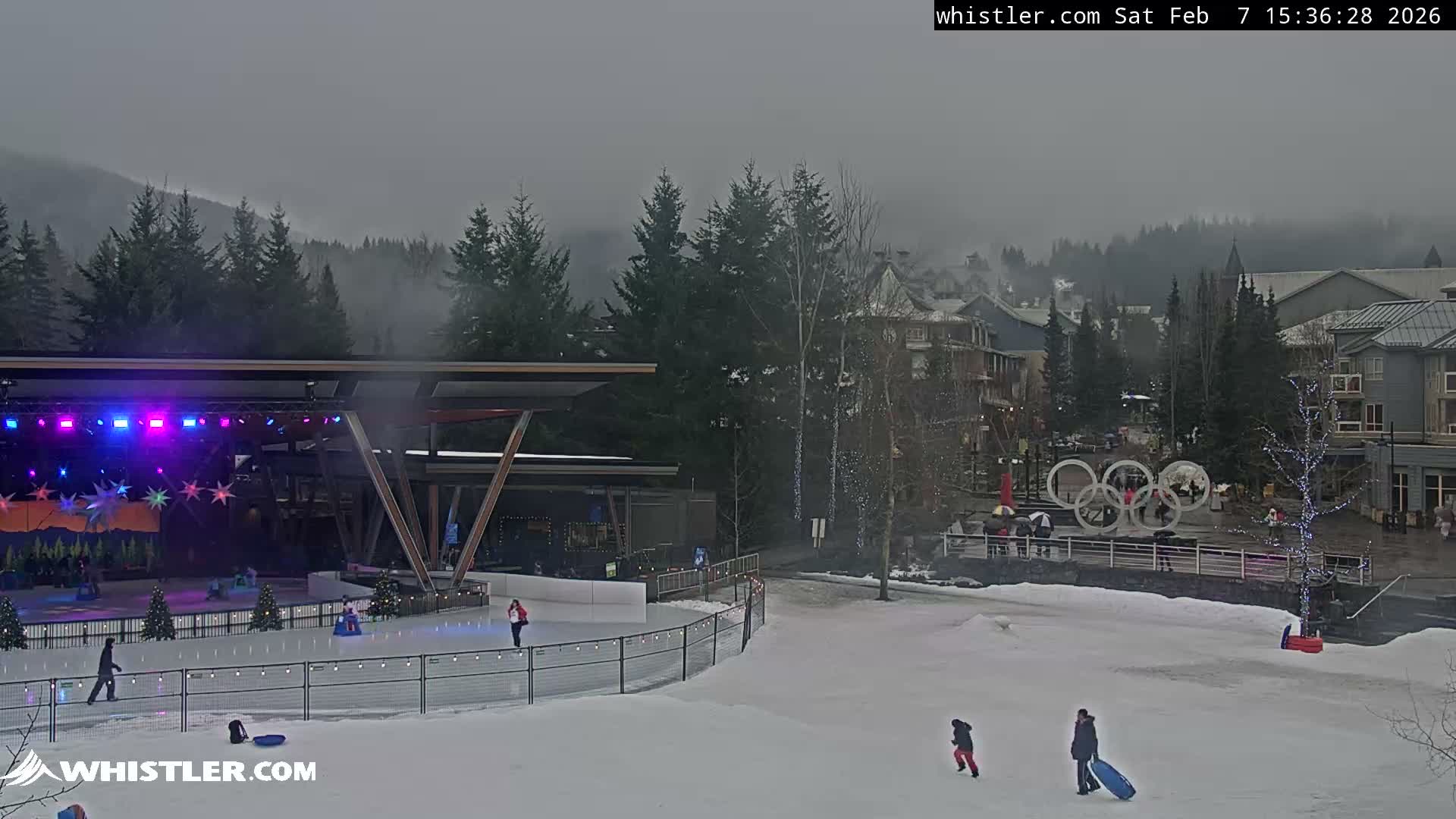 Whistler Downtown &  Olympic Plaza Live Cam - Whistler,  Squamish-Lillooet, Sea to Sky Country, Bristish Columbia, Canada