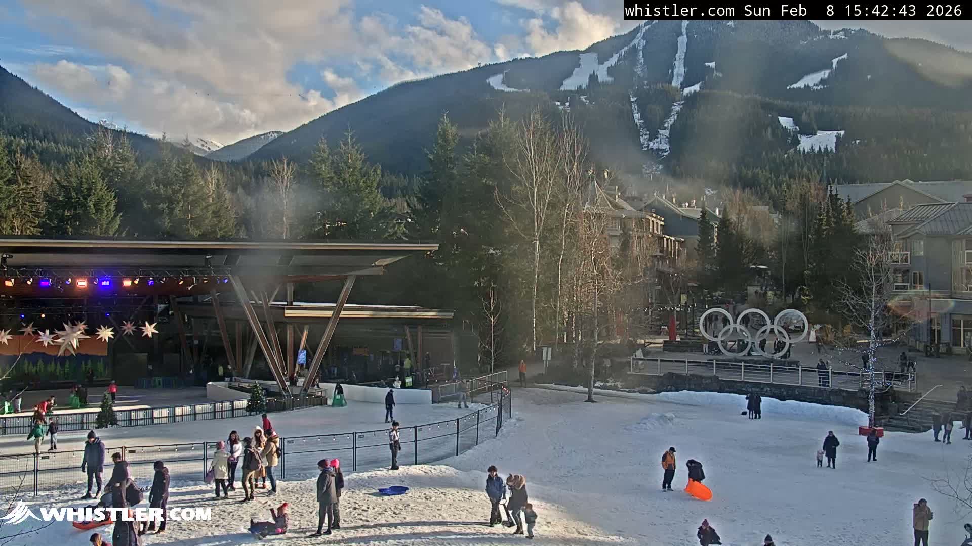 Whistler Downtown &  Olympic Plaza Live Cam - Whistler,  Squamish-Lillooet, Sea to Sky Country, Bristish Columbia, Canada