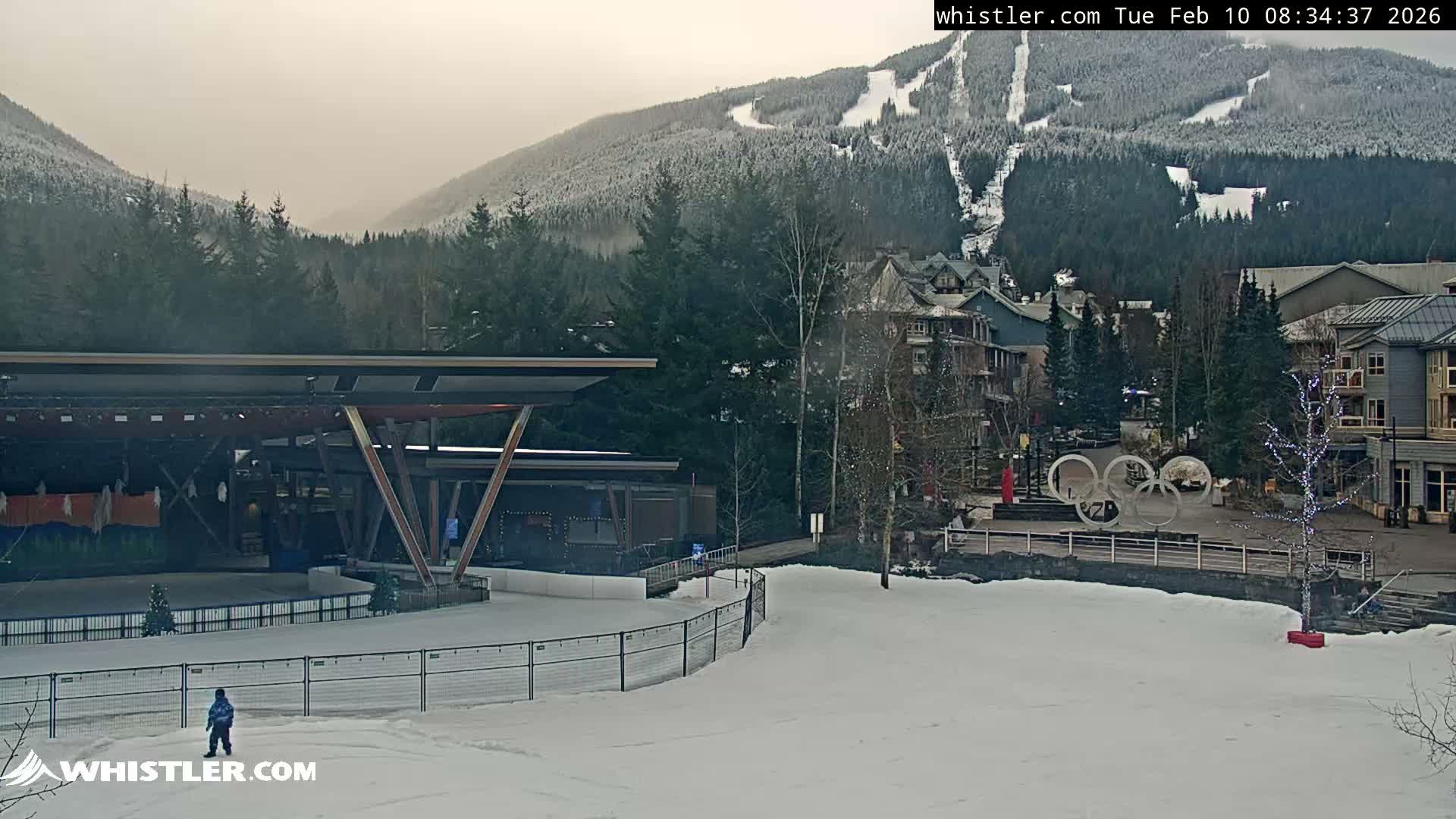 Whistler Downtown &  Olympic Plaza Live Cam - Whistler,  Squamish-Lillooet, Sea to Sky Country, Bristish Columbia, Canada