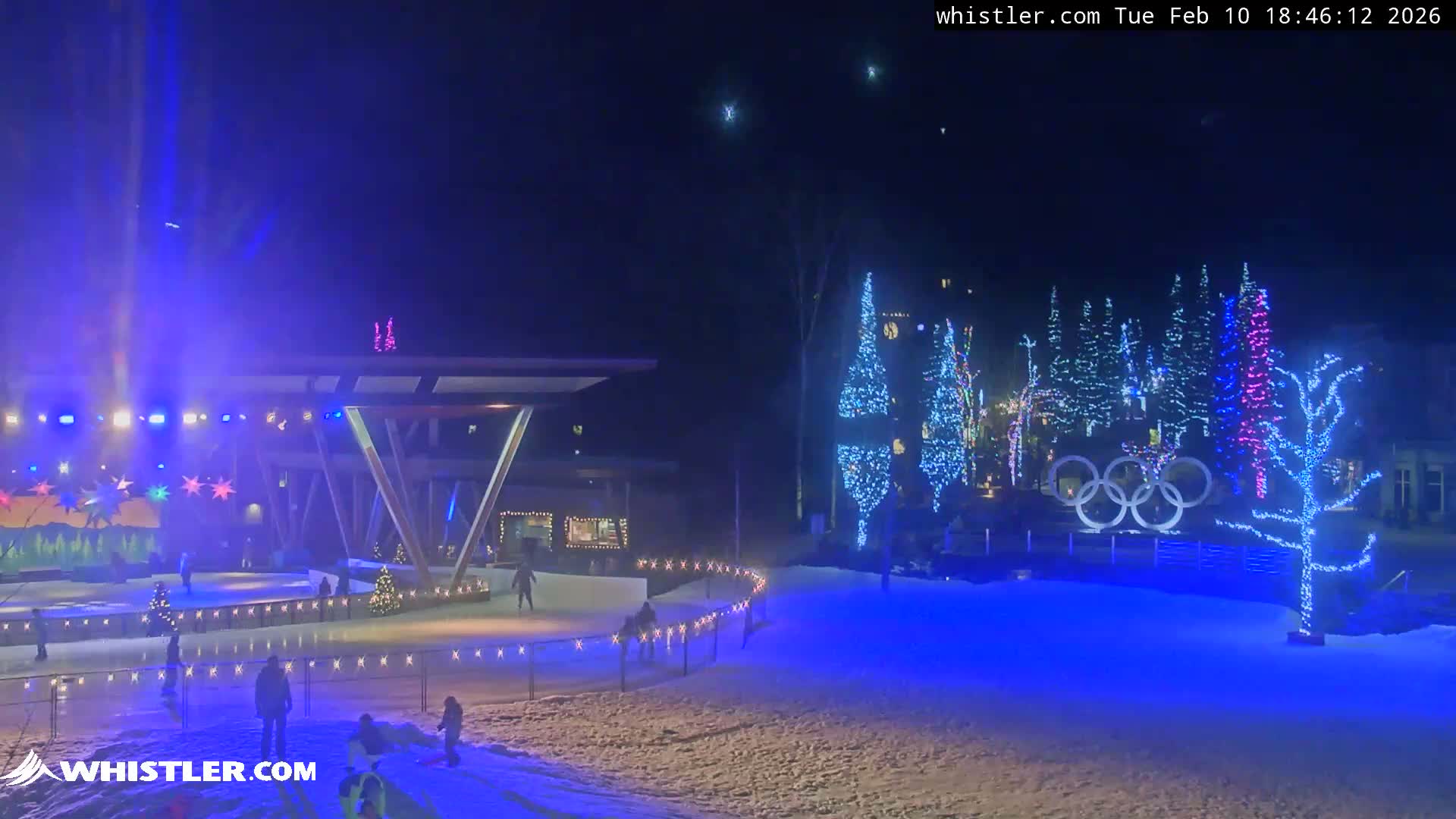 Whistler Downtown &  Olympic Plaza Live Cam - Whistler,  Squamish-Lillooet, Sea to Sky Country, Bristish Columbia, Canada