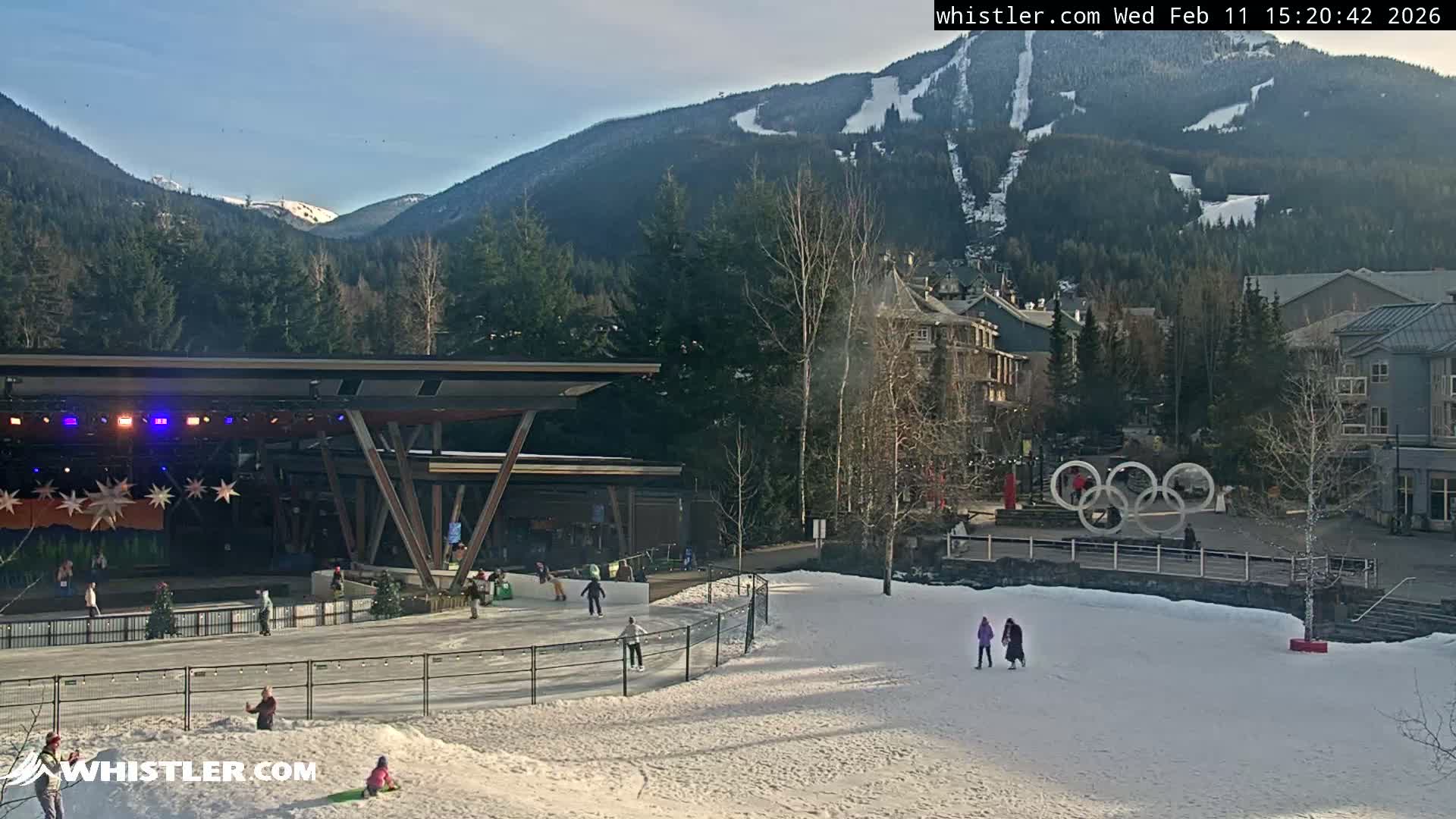 Whistler Downtown &  Olympic Plaza Live Cam - Whistler,  Squamish-Lillooet, Sea to Sky Country, Bristish Columbia, Canada