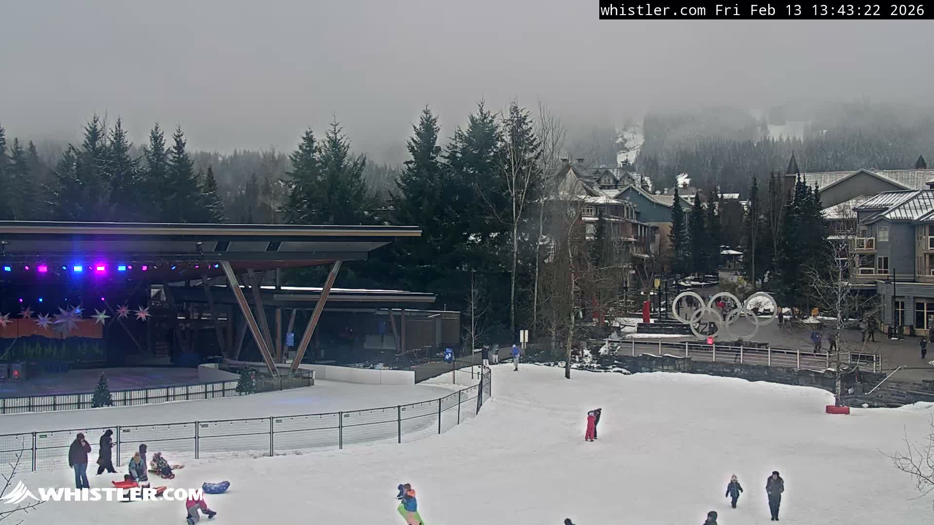 Whistler Downtown &  Olympic Plaza Live Cam - Whistler,  Squamish-Lillooet, Sea to Sky Country, Bristish Columbia, Canada