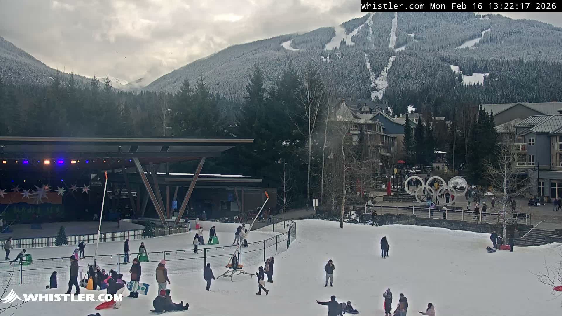 Whistler Downtown &  Olympic Plaza Live Cam - Whistler,  Squamish-Lillooet, Sea to Sky Country, Bristish Columbia, Canada