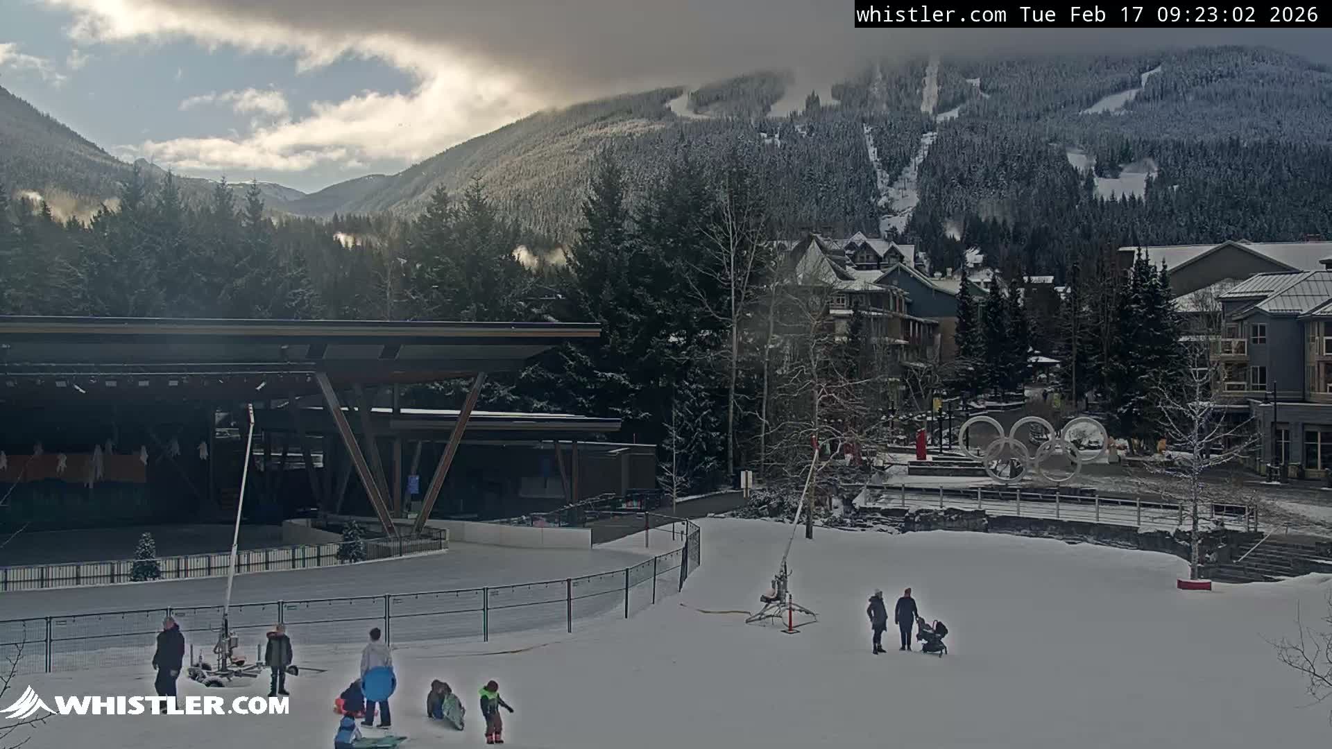 Whistler Downtown &  Olympic Plaza Live Cam - Whistler,  Squamish-Lillooet, Sea to Sky Country, Bristish Columbia, Canada