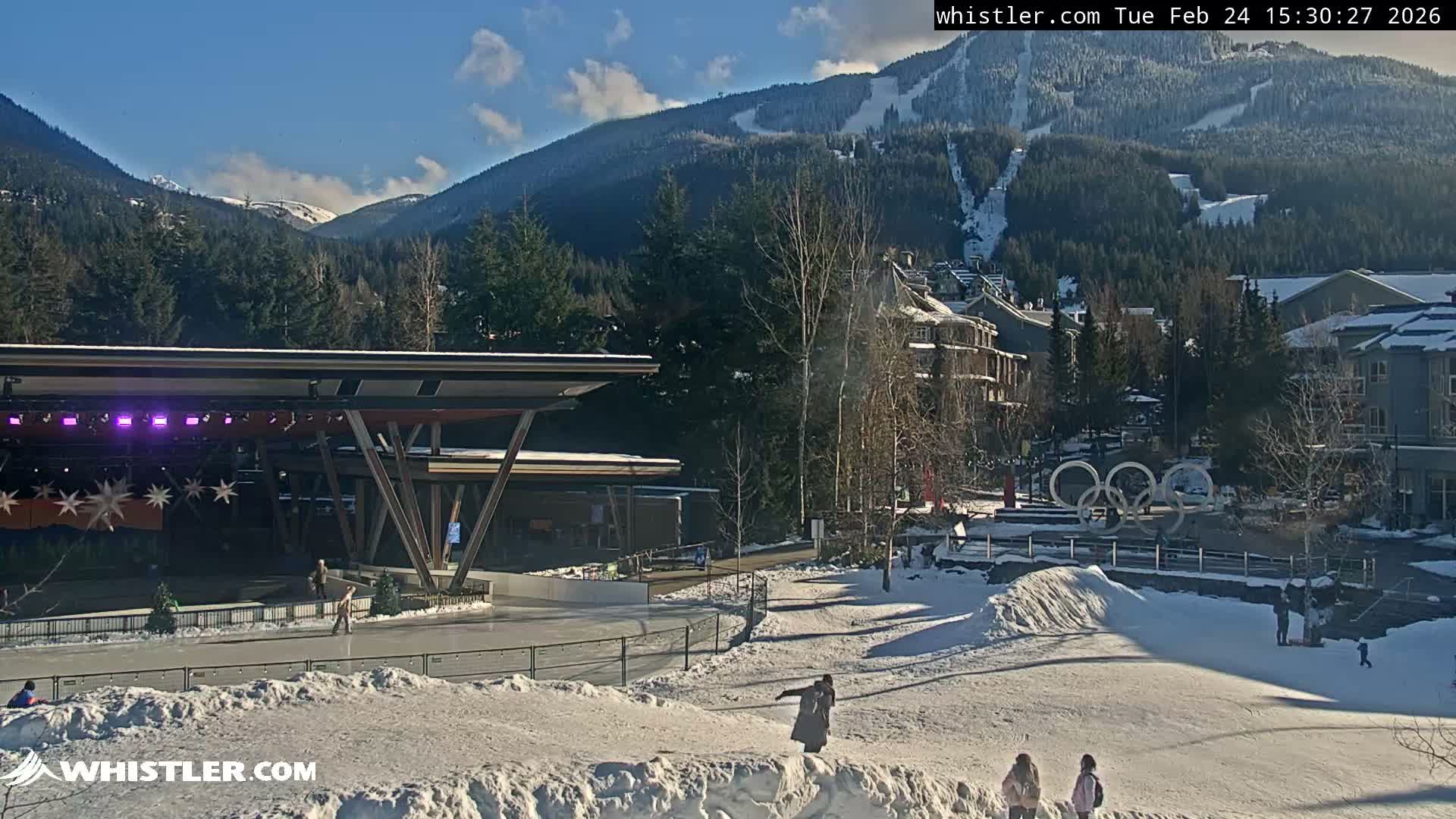 Whistler Downtown &  Olympic Plaza Live Cam - Whistler,  Squamish-Lillooet, Sea to Sky Country, Bristish Columbia, Canada