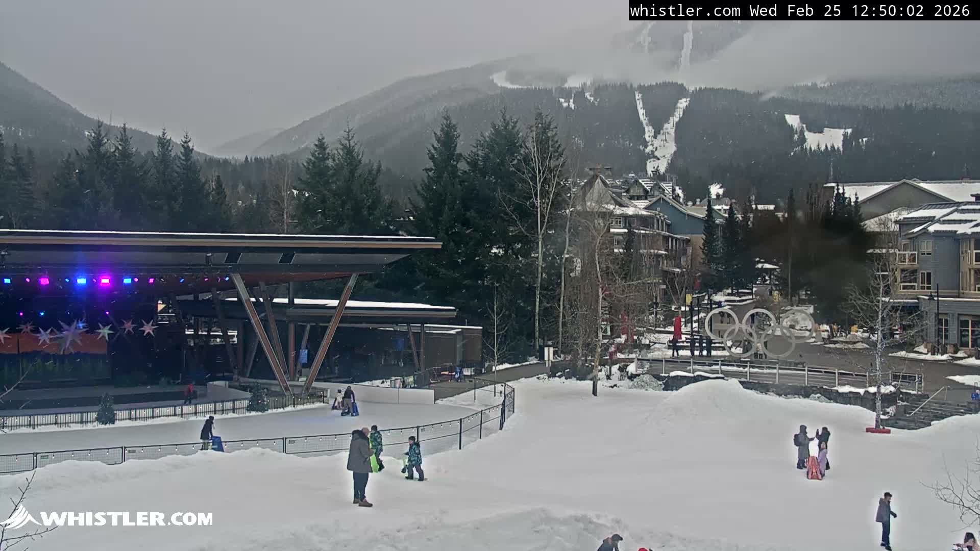 Whistler Downtown &  Olympic Plaza Live Cam - Whistler,  Squamish-Lillooet, Sea to Sky Country, Bristish Columbia, Canada