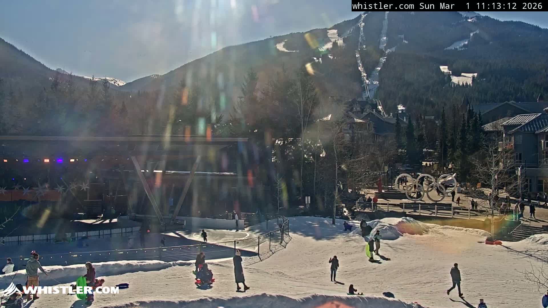 Whistler Downtown &  Olympic Plaza Live Cam - Whistler,  Squamish-Lillooet, Sea to Sky Country, Bristish Columbia, Canada
