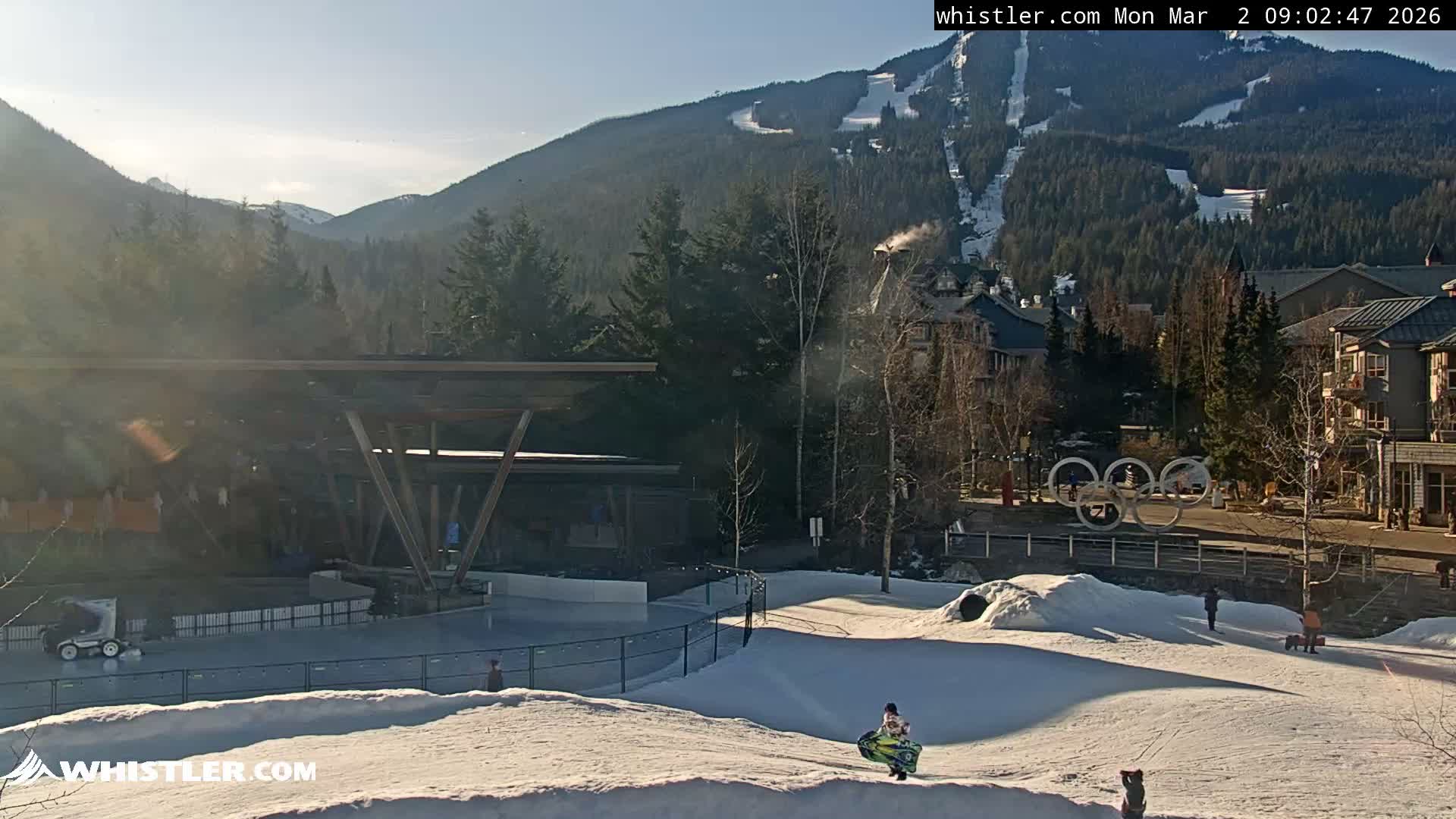 Whistler Downtown &  Olympic Plaza Live Cam - Whistler,  Squamish-Lillooet, Sea to Sky Country, Bristish Columbia, Canada