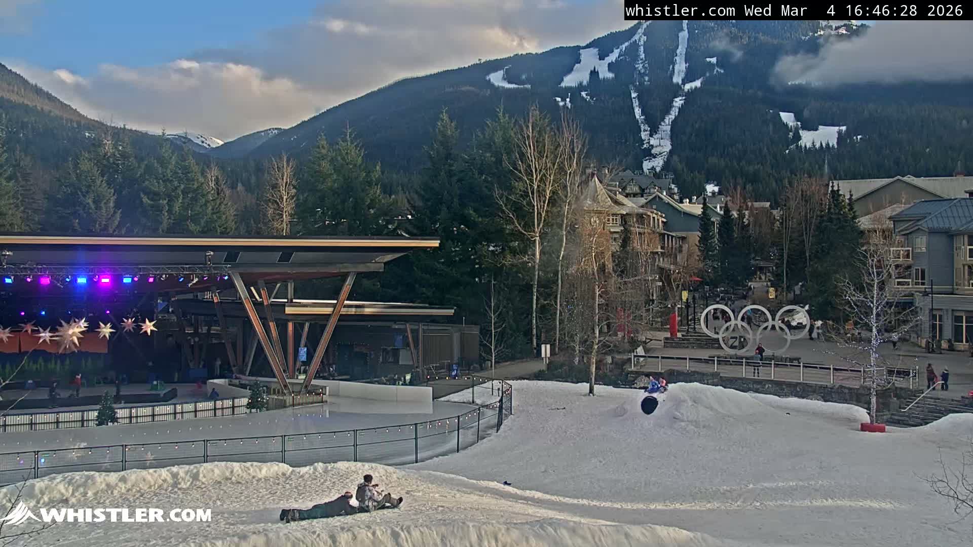 Whistler Downtown &  Olympic Plaza Live Cam - Whistler,  Squamish-Lillooet, Sea to Sky Country, Bristish Columbia, Canada