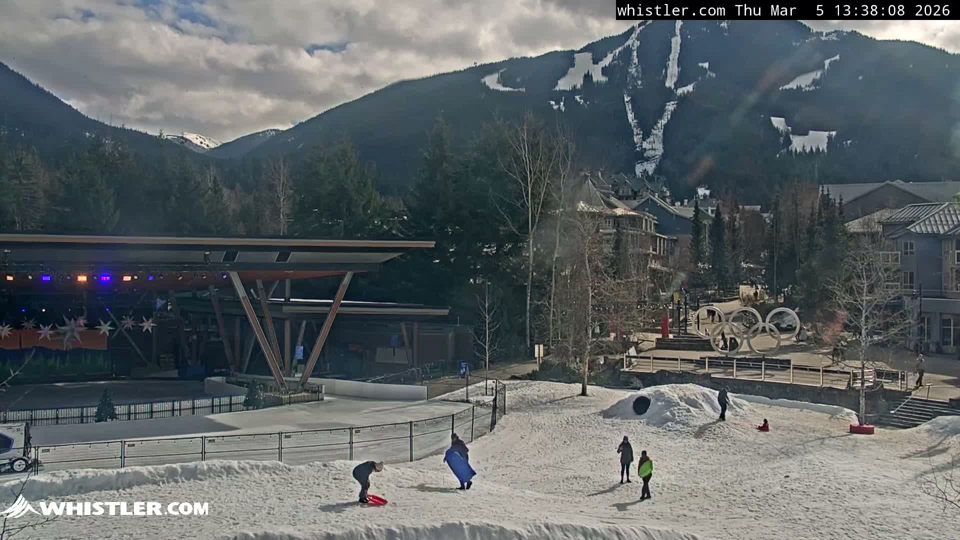Whistler Downtown &  Olympic Plaza Live Cam - Whistler,  Squamish-Lillooet, Sea to Sky Country, Bristish Columbia, Canada