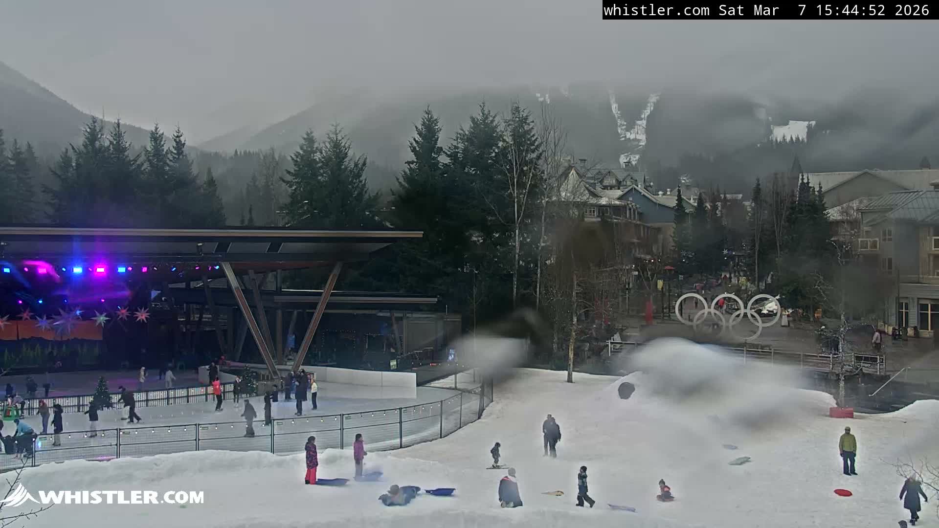 Whistler Downtown &  Olympic Plaza Live Cam - Whistler,  Squamish-Lillooet, Sea to Sky Country, Bristish Columbia, Canada