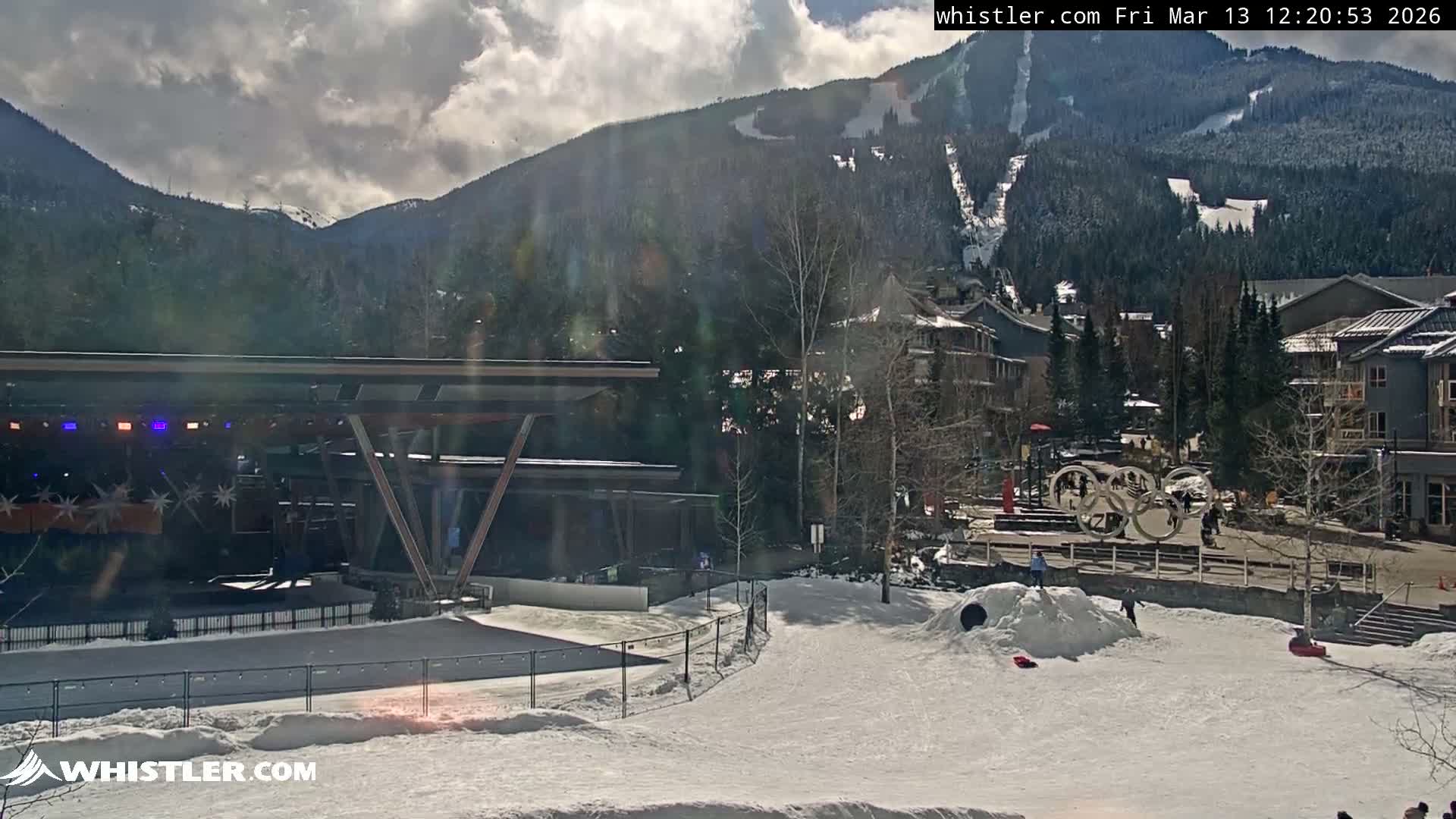 Whistler Downtown &  Olympic Plaza Live Cam - Whistler,  Squamish-Lillooet, Sea to Sky Country, Bristish Columbia, Canada