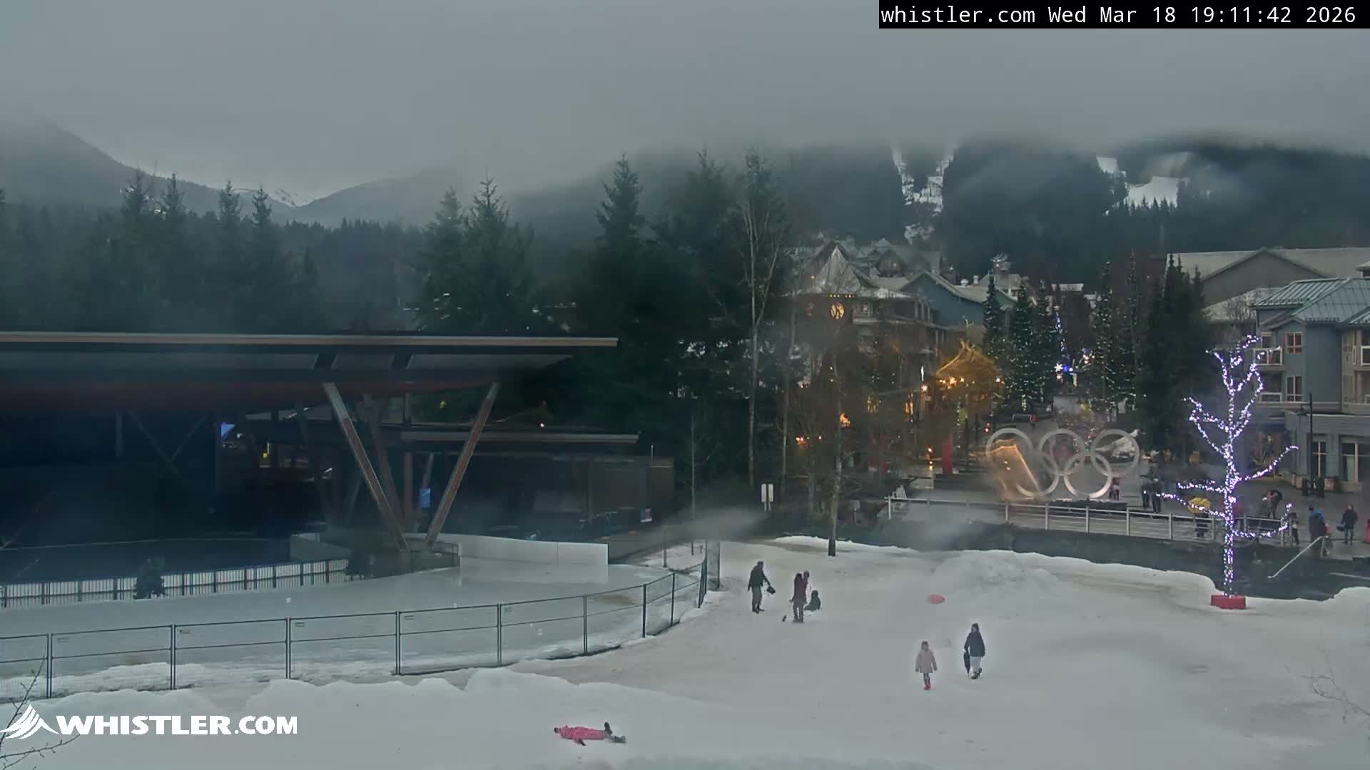 Whistler Downtown &  Olympic Plaza Live Cam - Whistler,  Squamish-Lillooet, Sea to Sky Country, Bristish Columbia, Canada