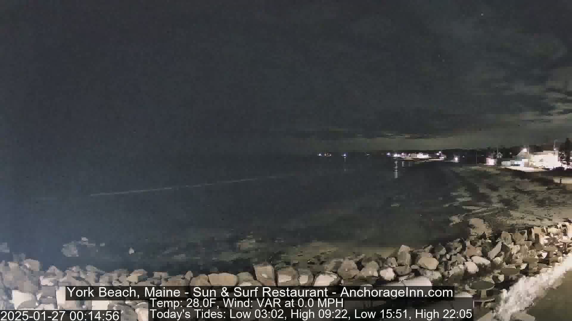 York Beach Surf Live Cam - Maine, USA