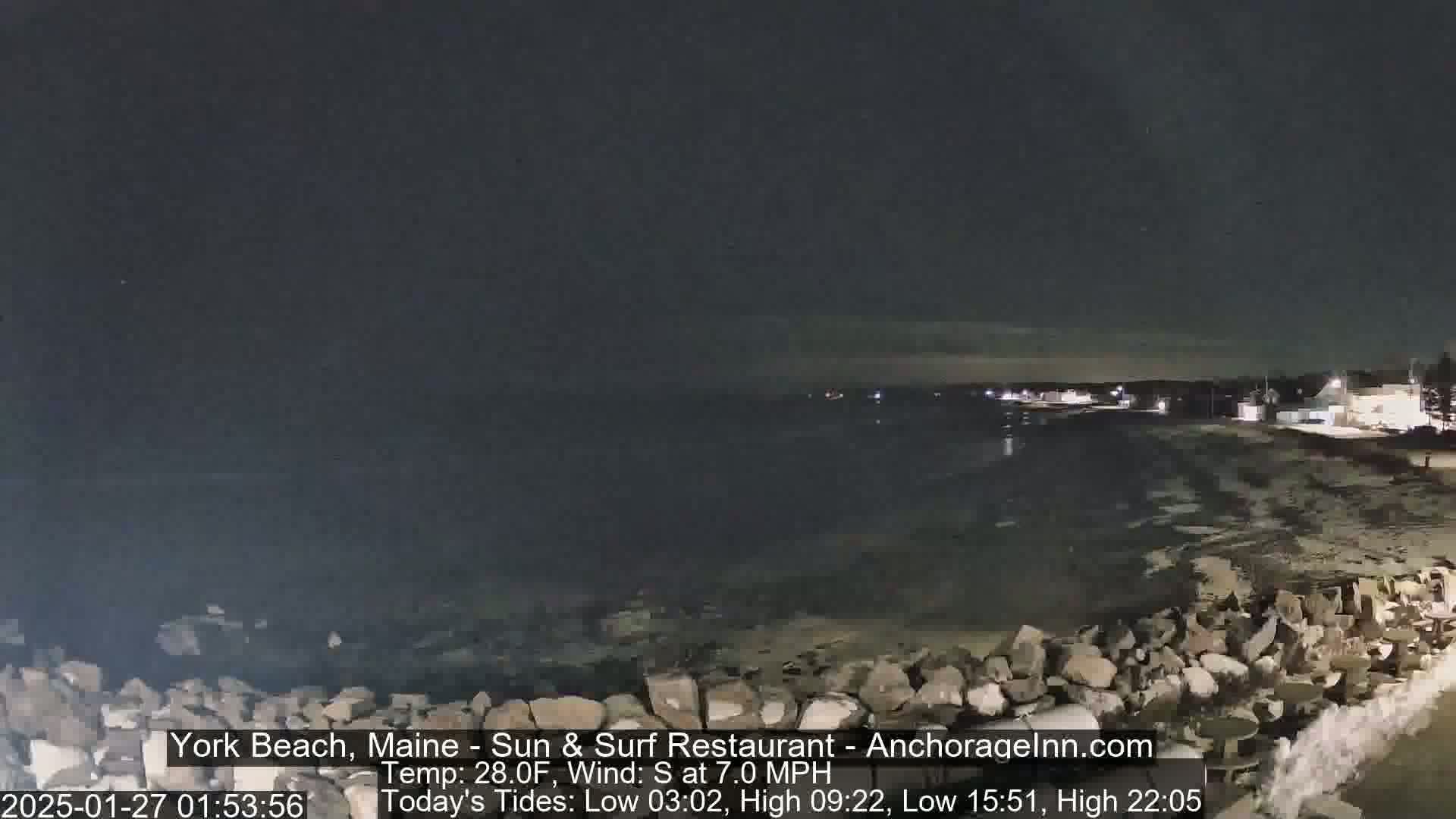 York Beach Surf Live Cam - Maine, USA