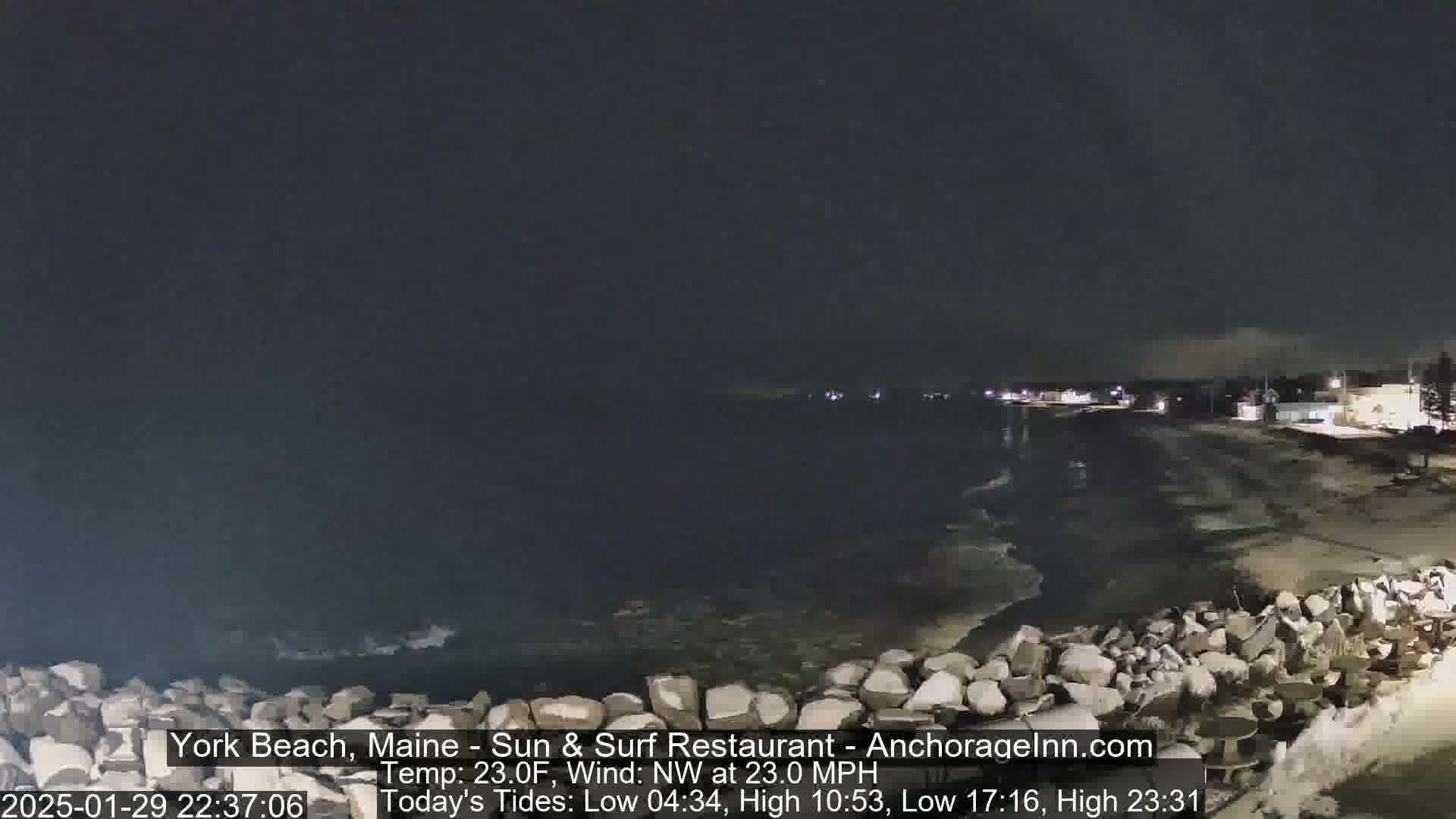 York Beach Surf Live Cam - Maine, USA