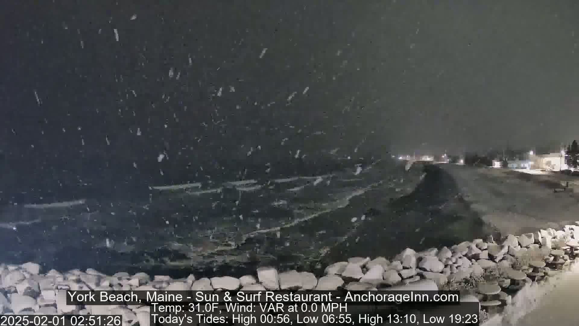 York Beach Surf Live Cam - Maine, USA