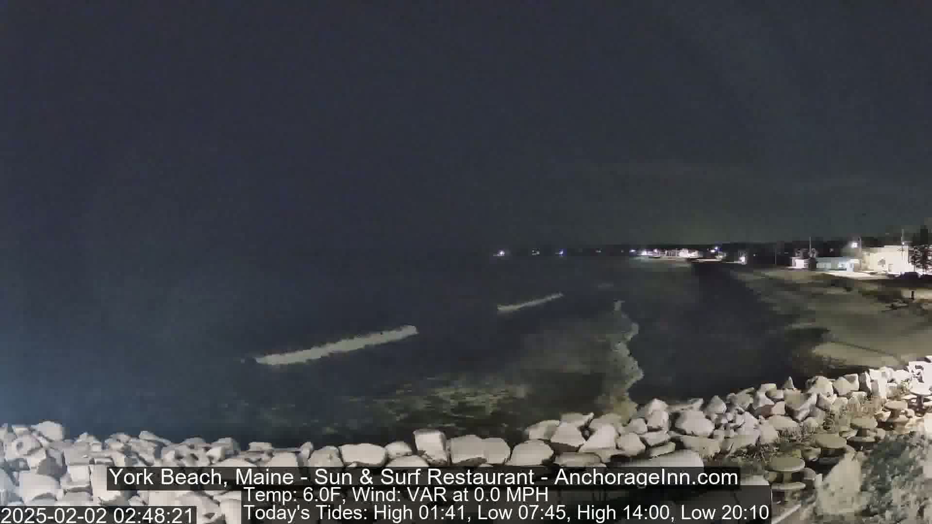 York Beach Surf Live Cam - Maine, USA