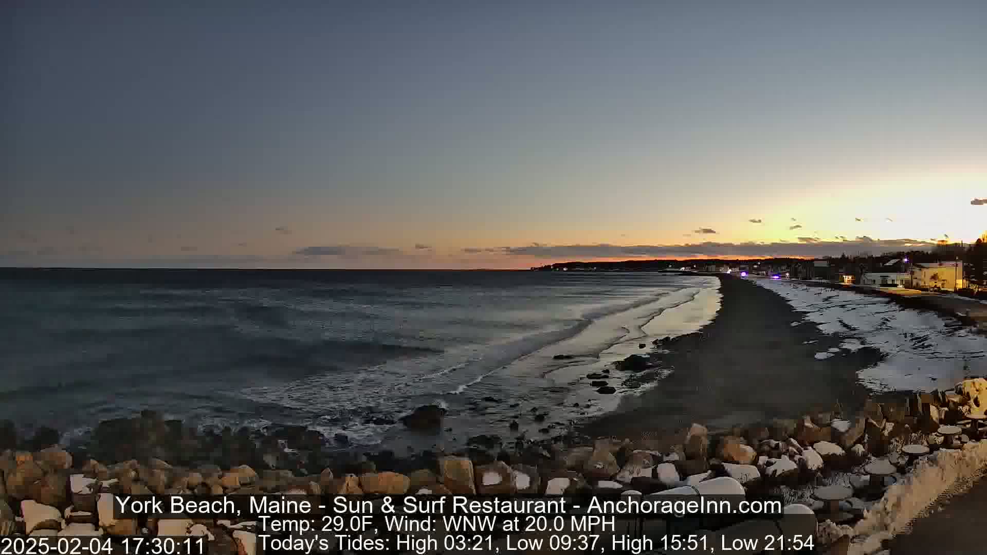 York Beach Surf Live Cam - Maine, USA