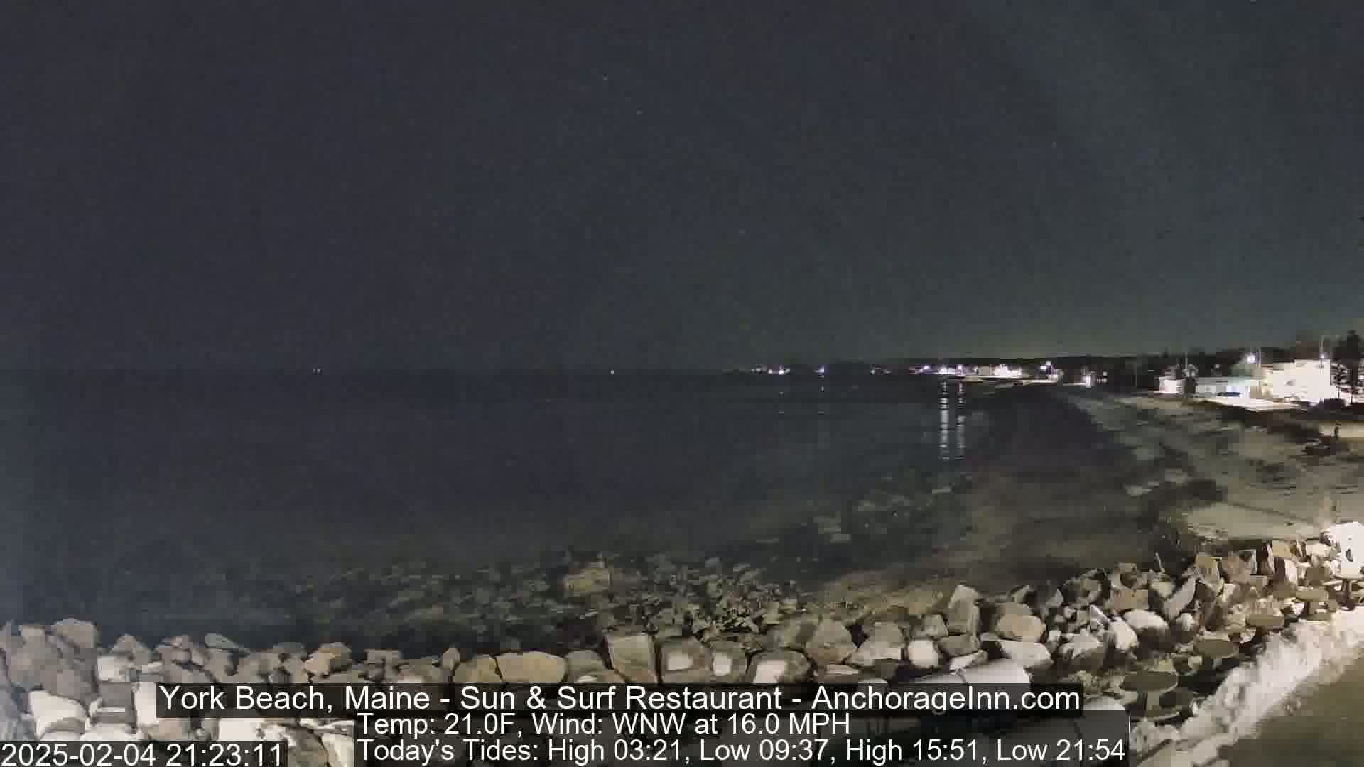 York Beach Surf Live Cam - Maine, USA