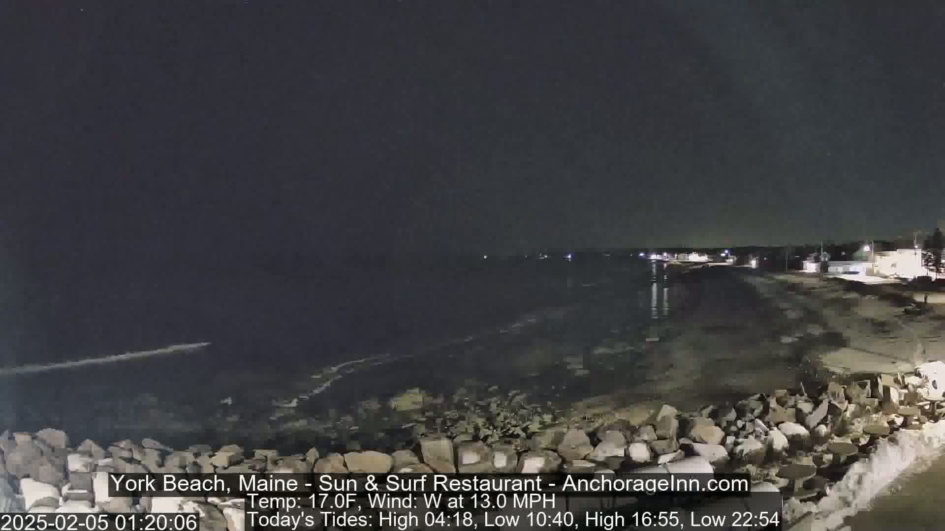York Beach Surf Live Cam - Maine, USA