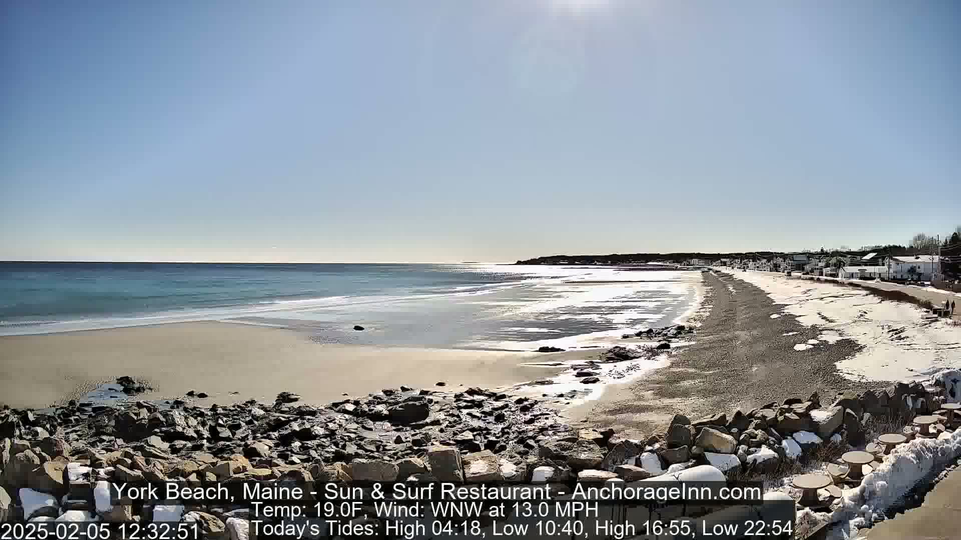 York Beach Surf Live Cam - Maine, USA