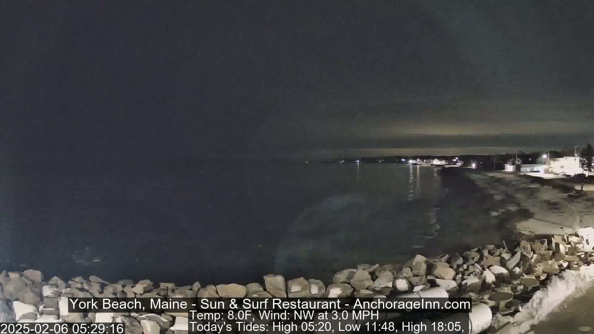 York Beach Surf Live Cam - Maine, USA