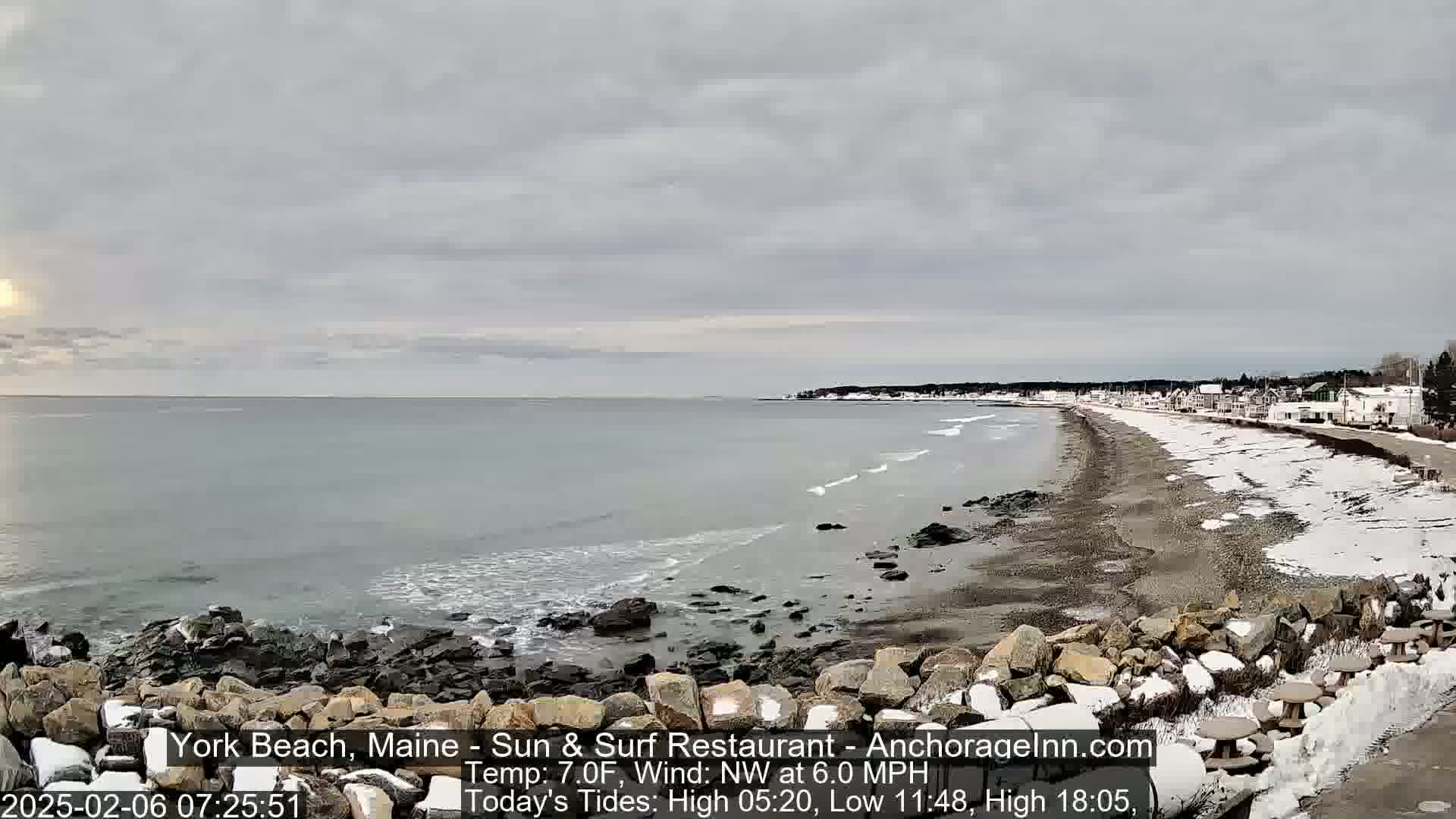 York Beach Surf Live Cam - Maine, USA