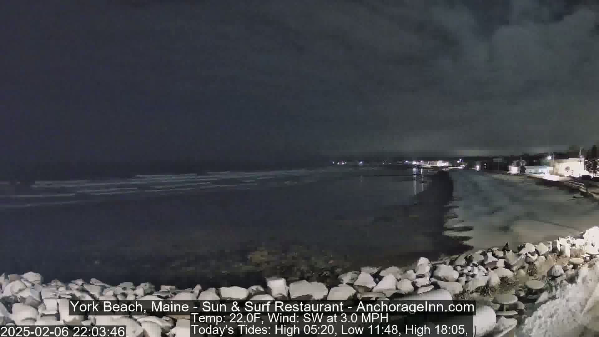York Beach Surf Live Cam - Maine, USA