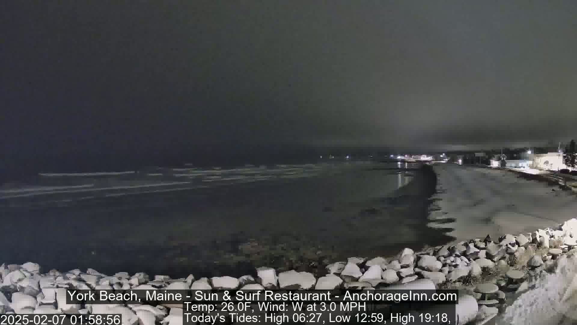 York Beach Surf Live Cam - Maine, USA